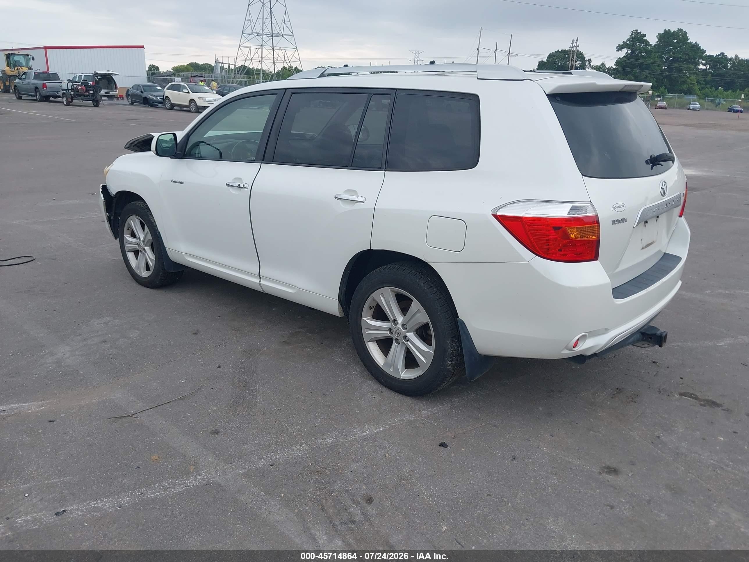 2008 Toyota Highlander Limited White vin: JTEES42A182066162