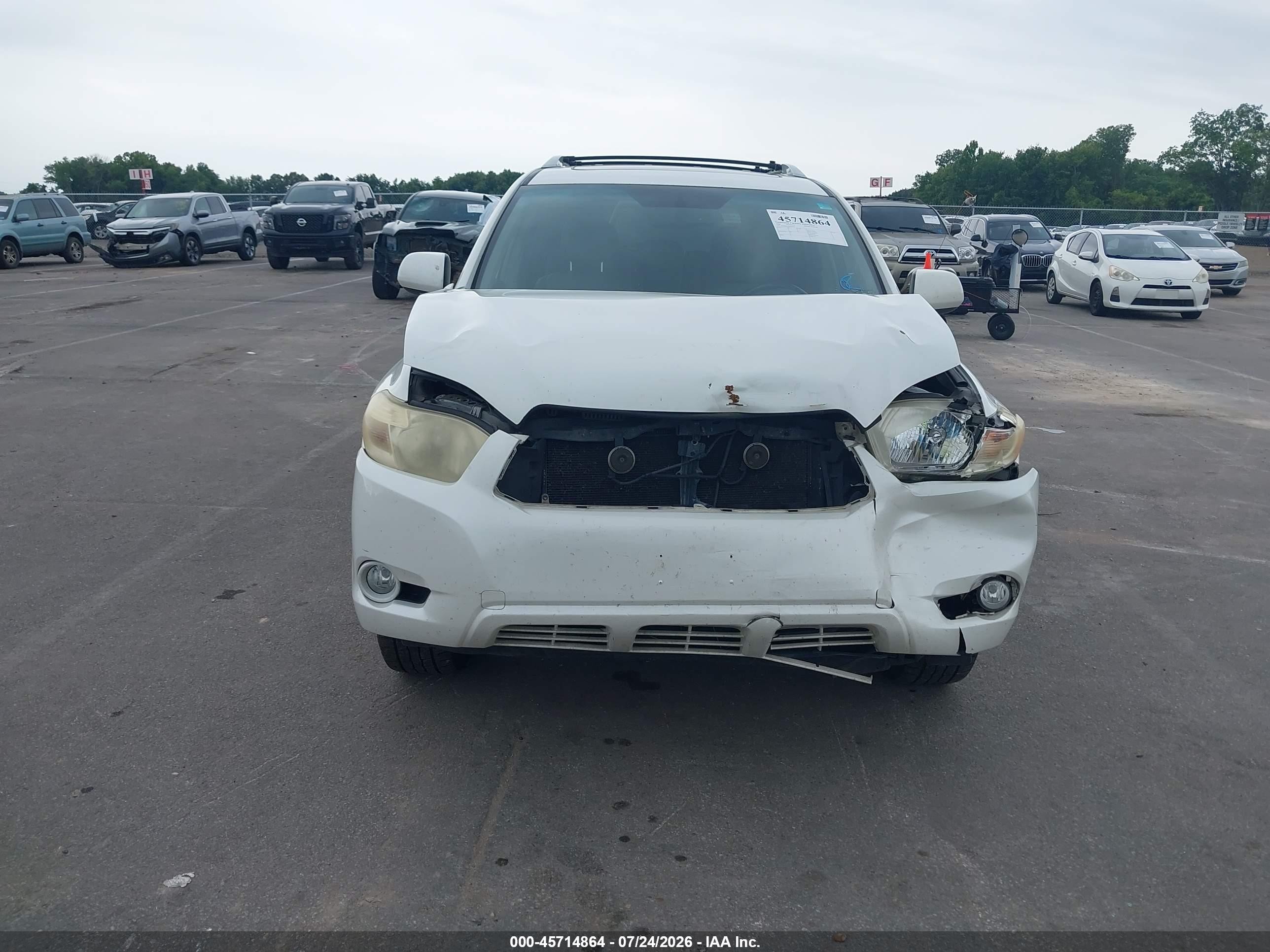 2008 Toyota Highlander Limited White vin: JTEES42A182066162