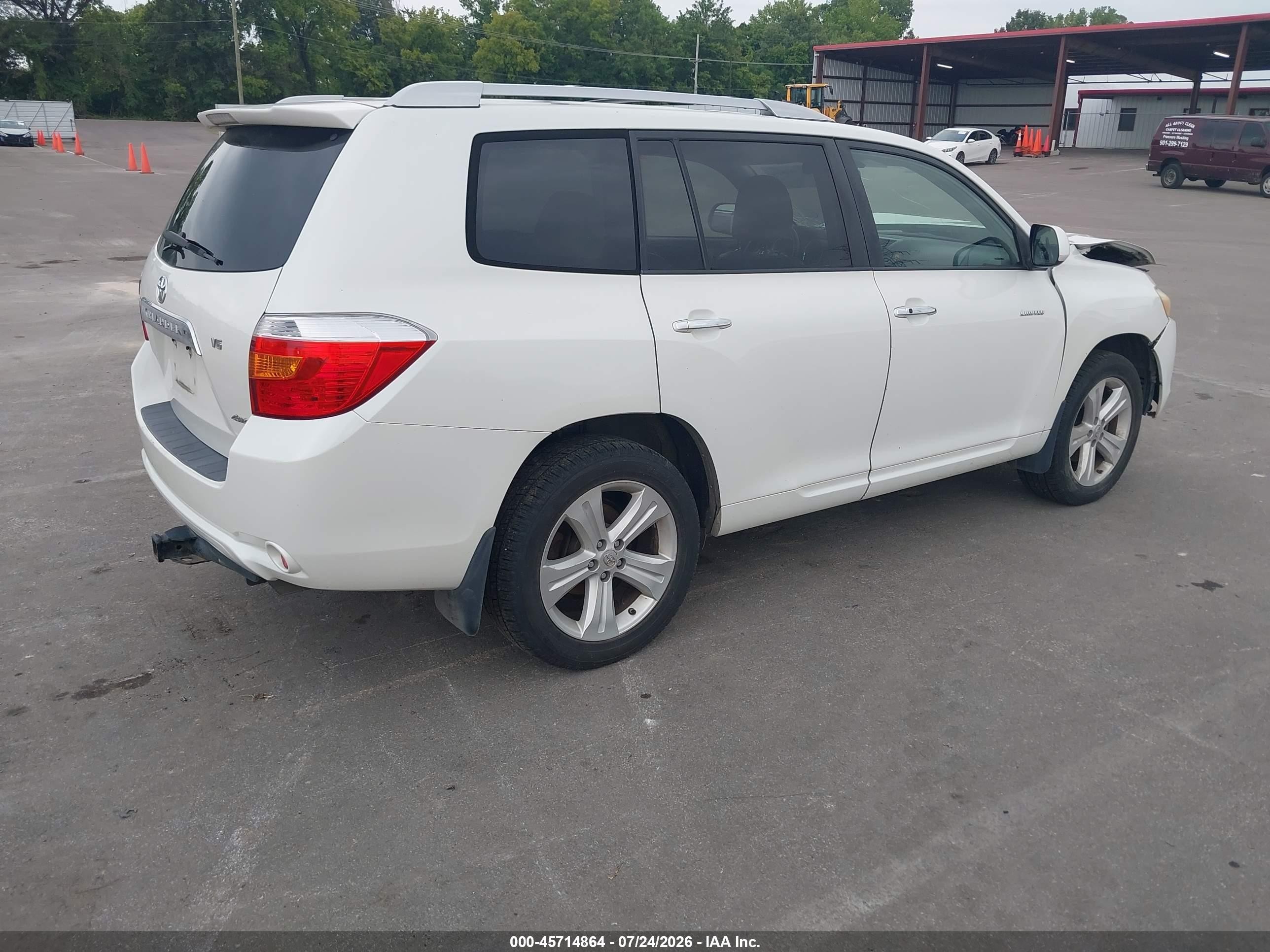 2008 Toyota Highlander Limited White vin: JTEES42A182066162