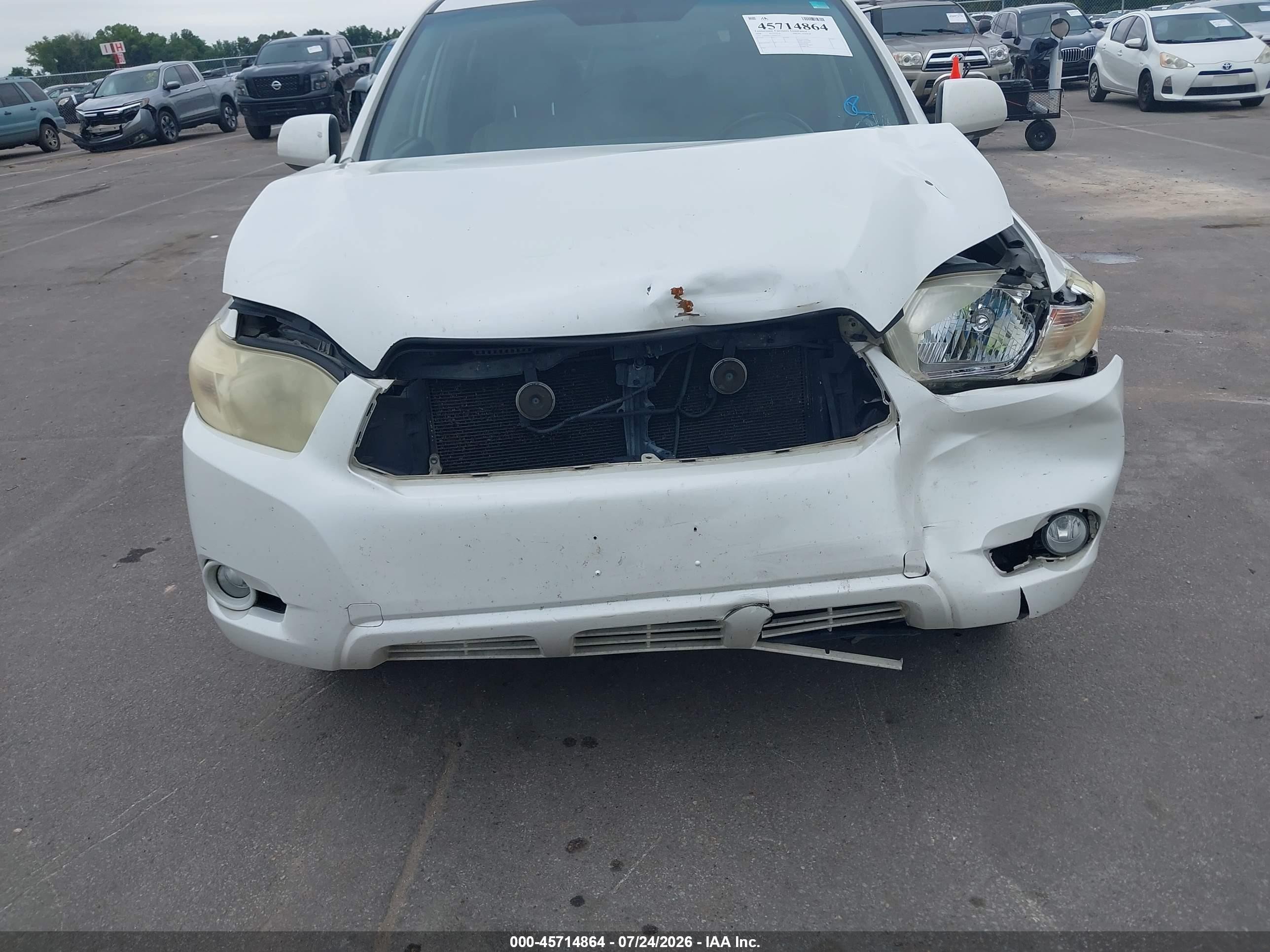 2008 Toyota Highlander Limited White vin: JTEES42A182066162