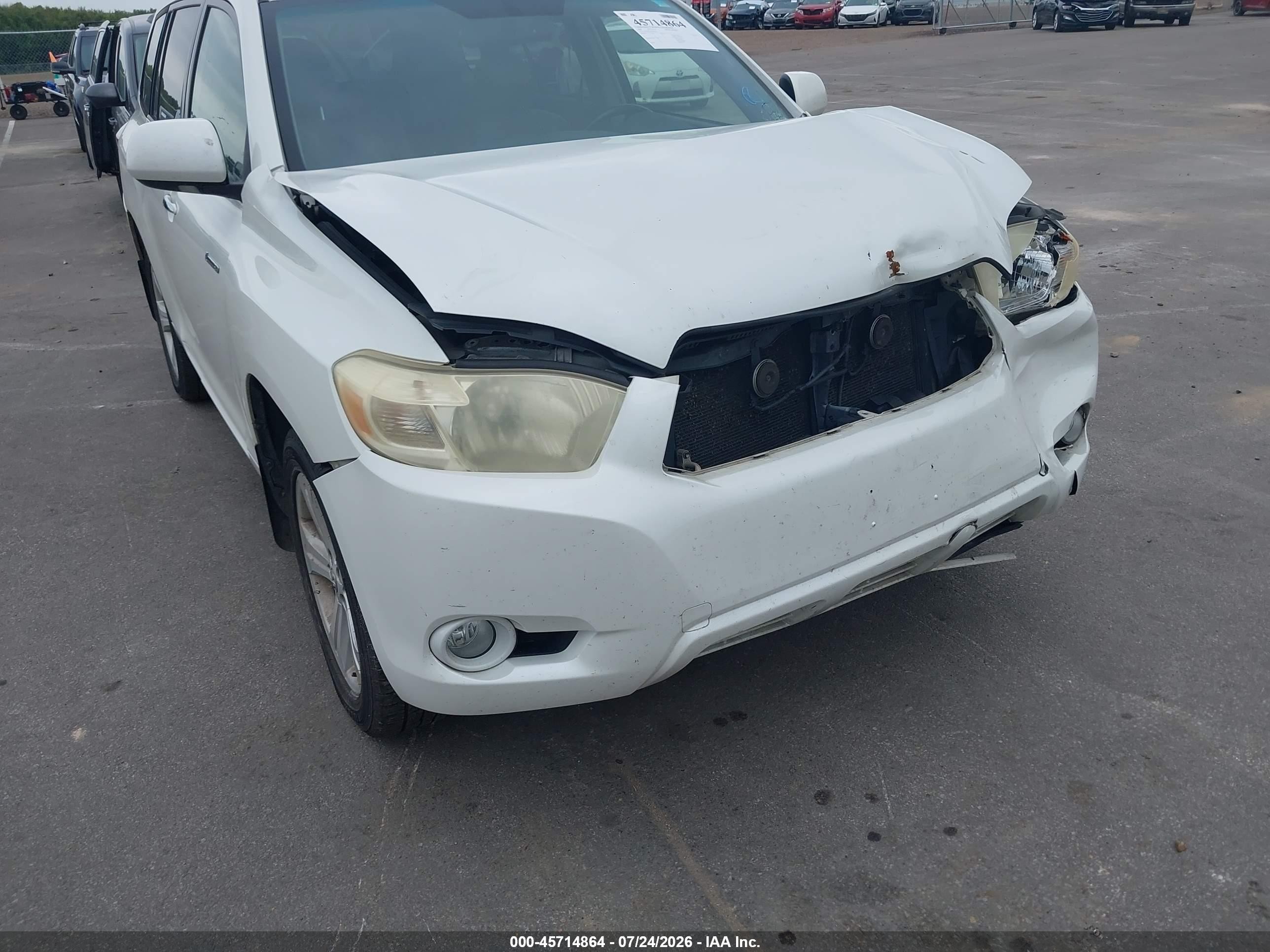 2008 Toyota Highlander Limited White vin: JTEES42A182066162