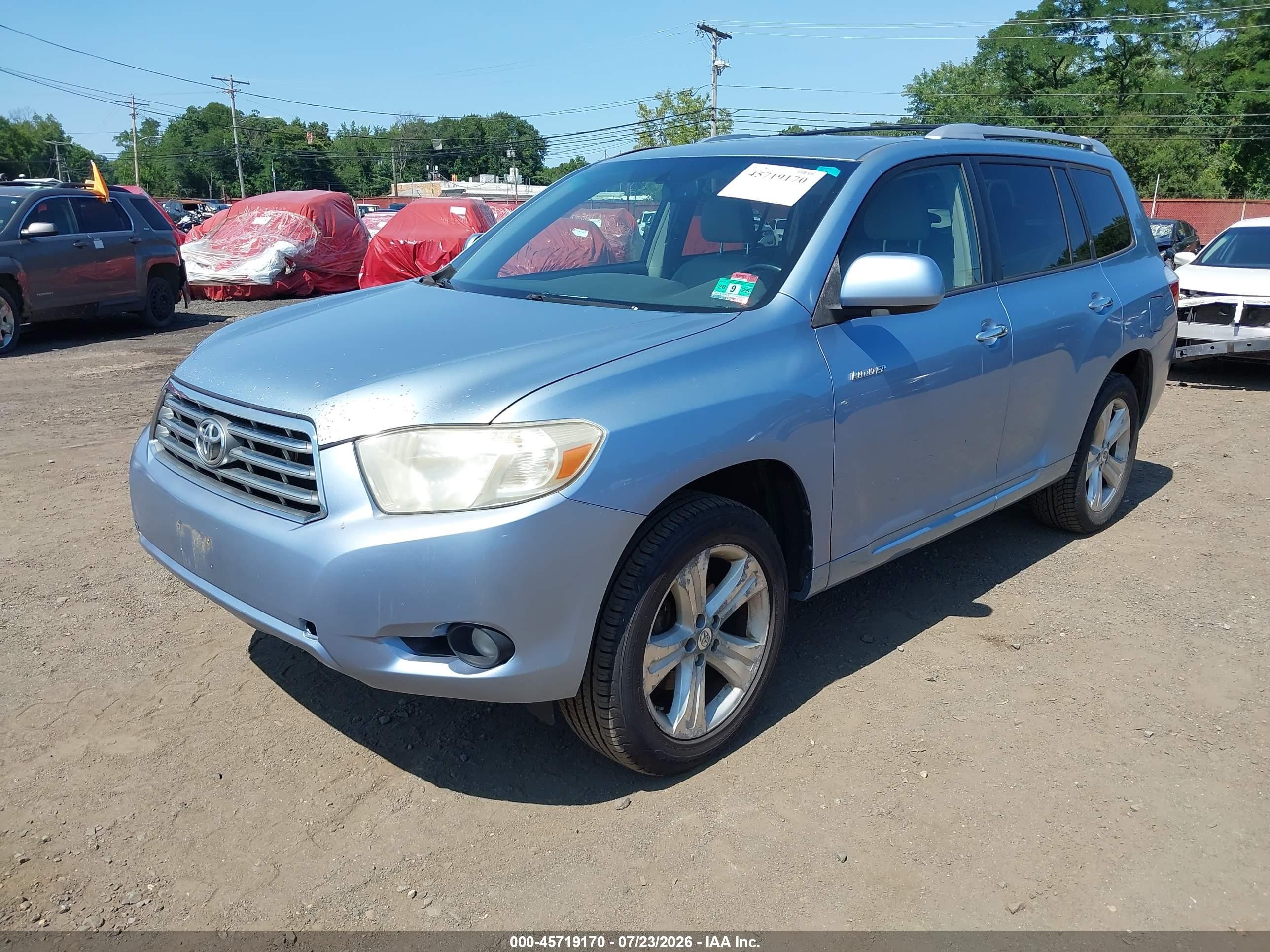 2008 Toyota Highlander Limited Синий vin: JTEES42A182088131