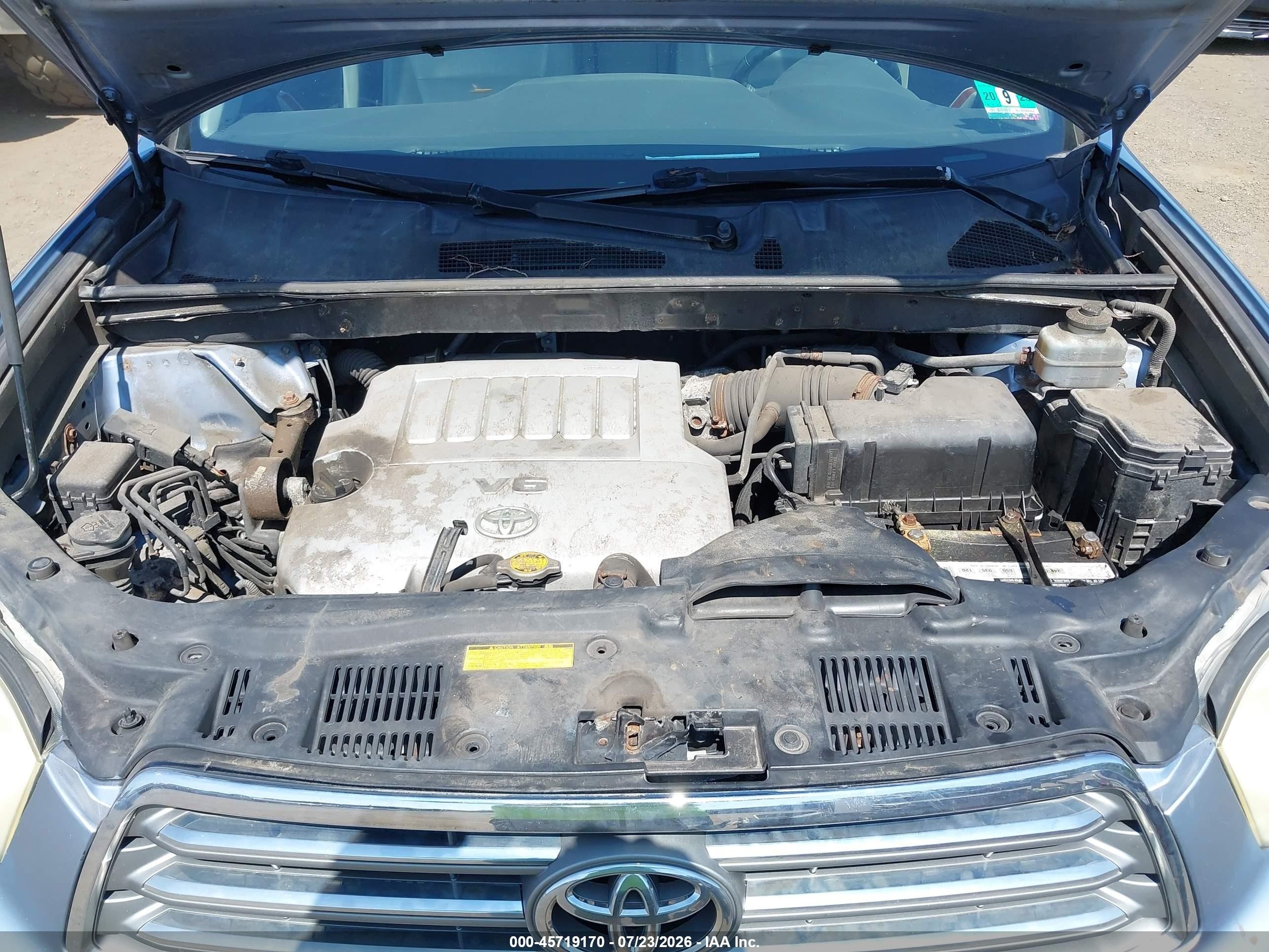 2008 Toyota Highlander Limited Синий vin: JTEES42A182088131