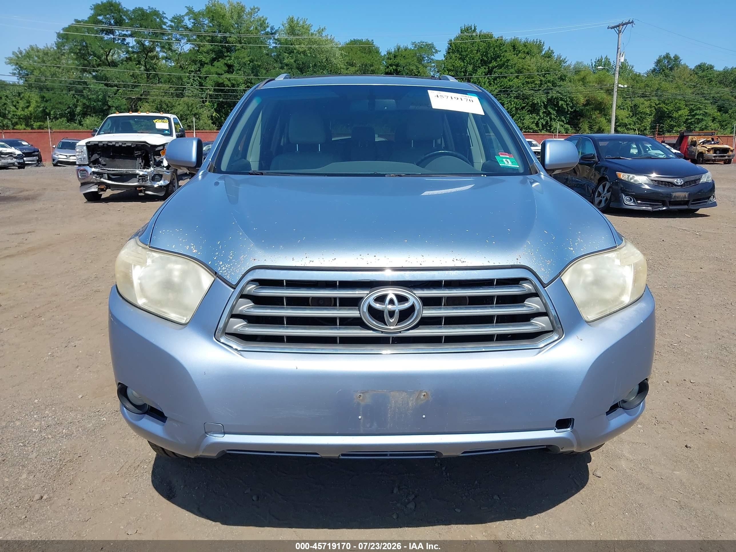 2008 Toyota Highlander Limited Синий vin: JTEES42A182088131