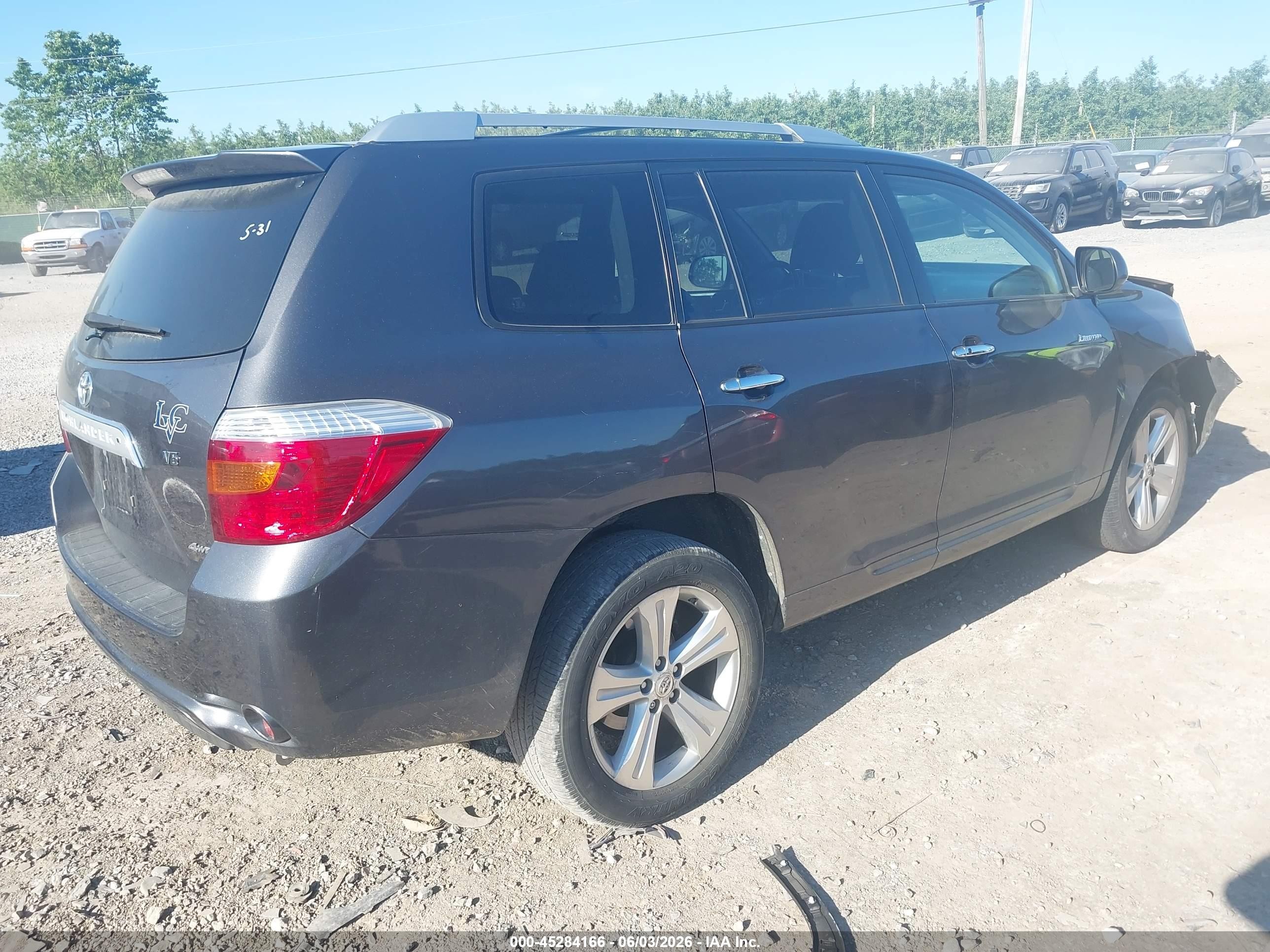 2008 Toyota Highlander Limited Green vin: JTEES42A182096911