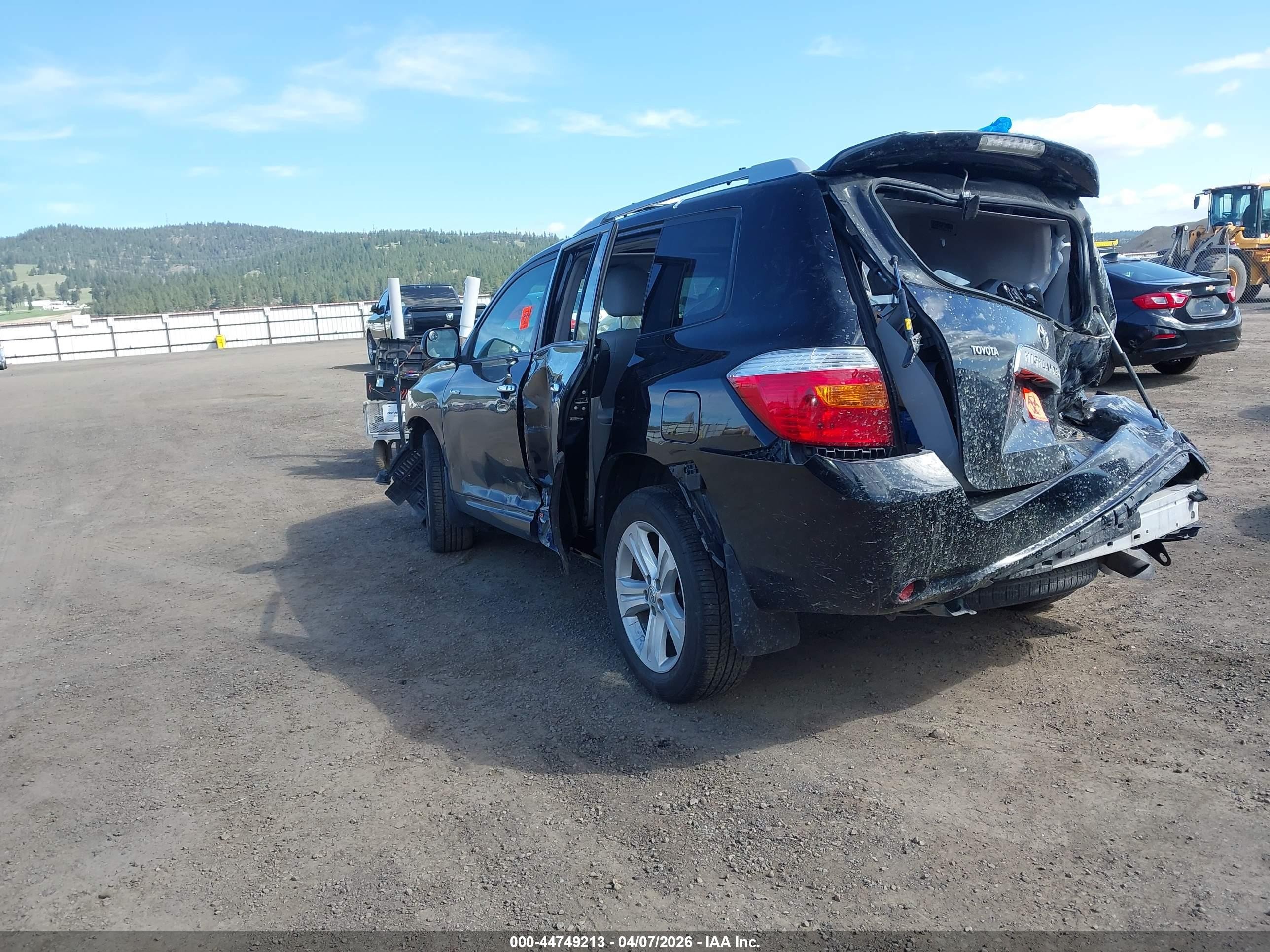 2009 Toyota Highlander Limited Black vin: JTEES42A192113840