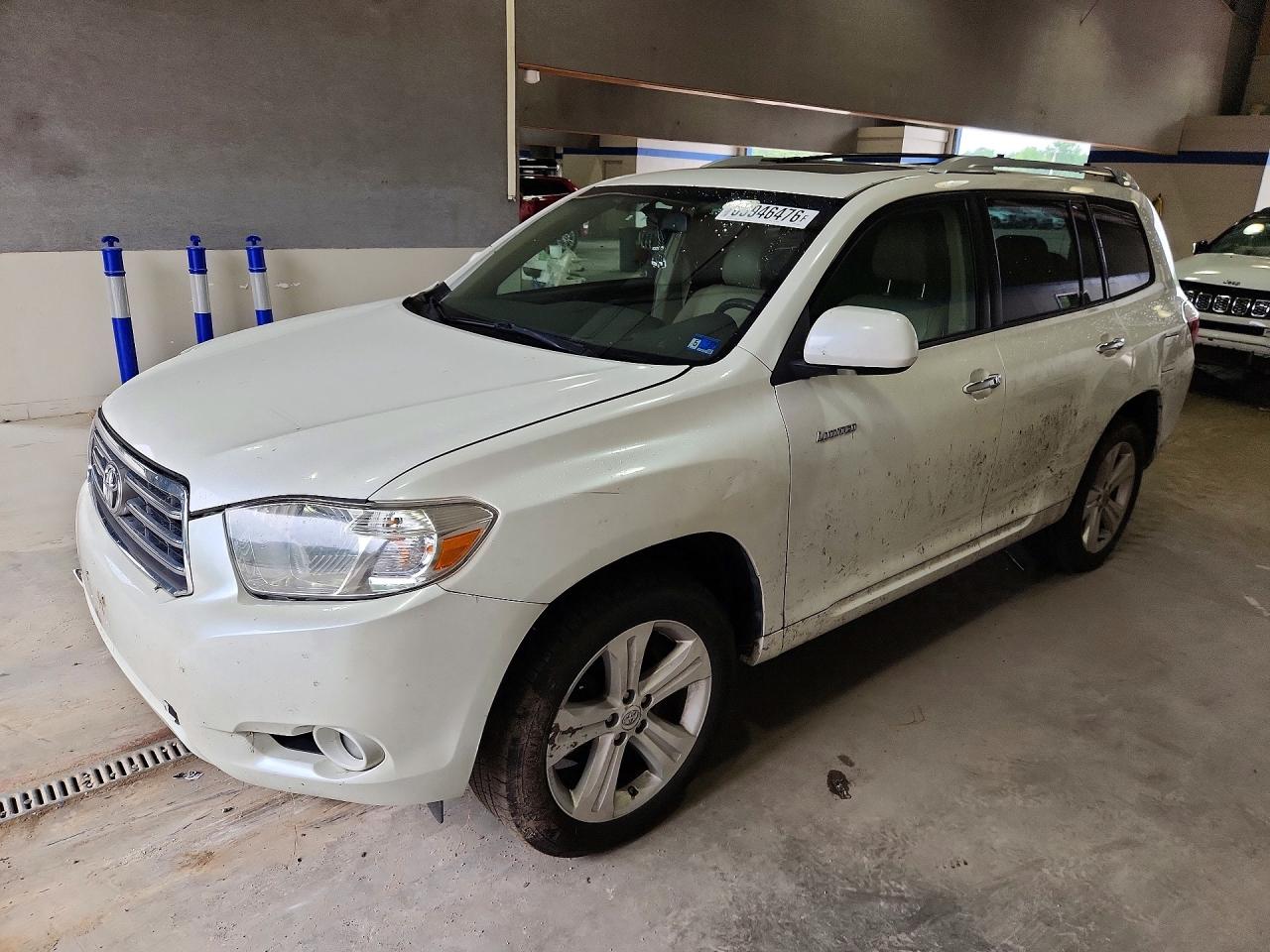 2009 Toyota Highlander Limited White vin: JTEES42A192146093