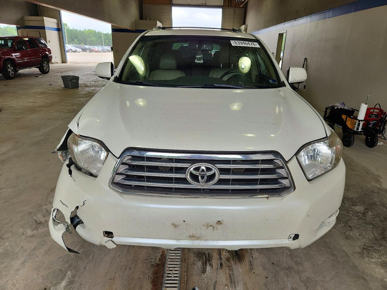 2009 Toyota Highlander Limited White vin: JTEES42A192146093