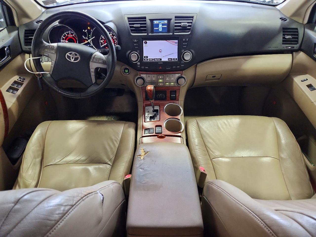2009 Toyota Highlander Limited White vin: JTEES42A192146093