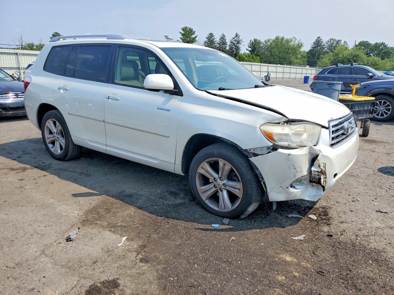 2008 Toyota Highlander Limited Белый vin: JTEES42A282017276