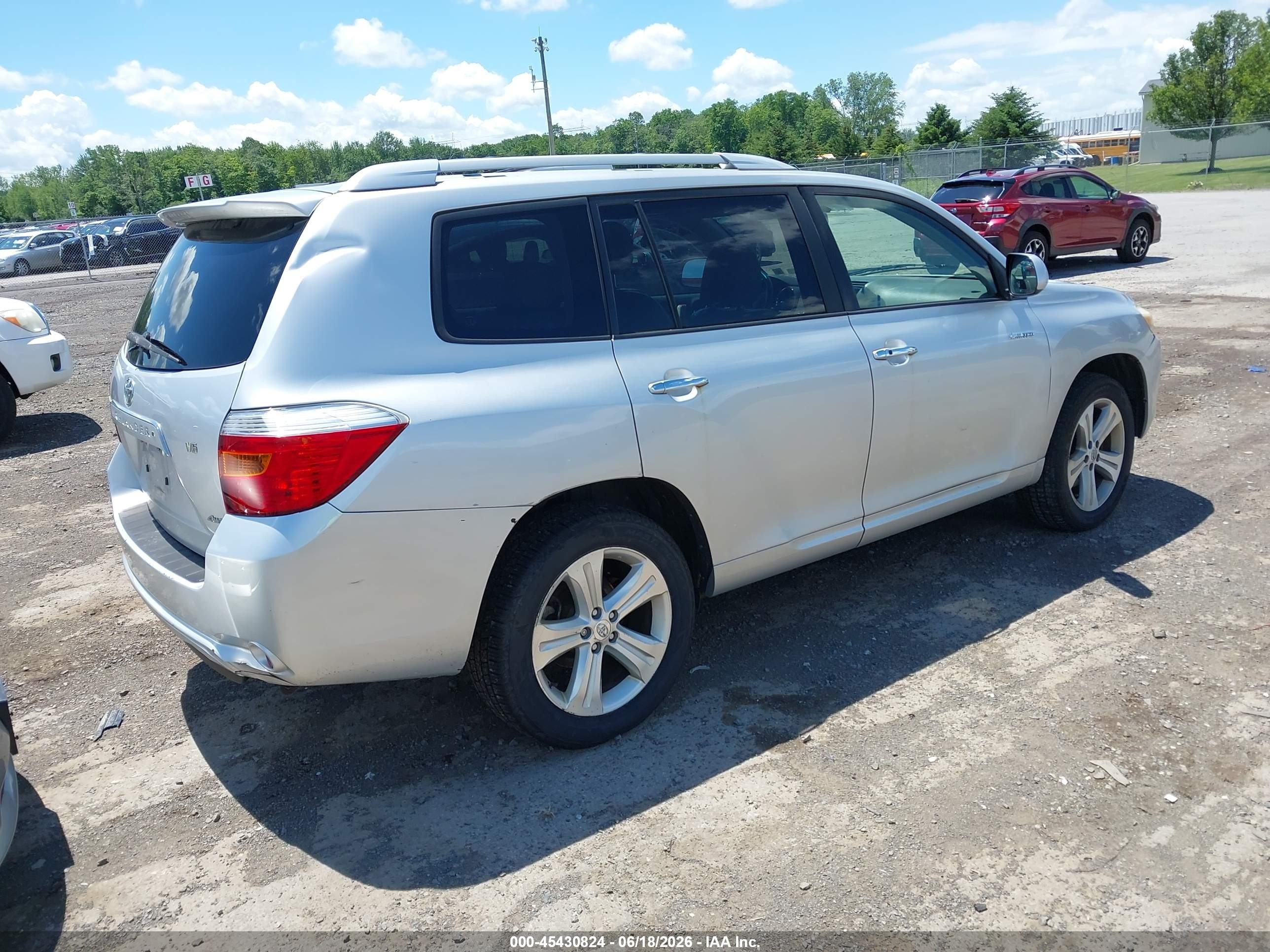 2008 Toyota Highlander Limited Silver vin: JTEES42A282071905