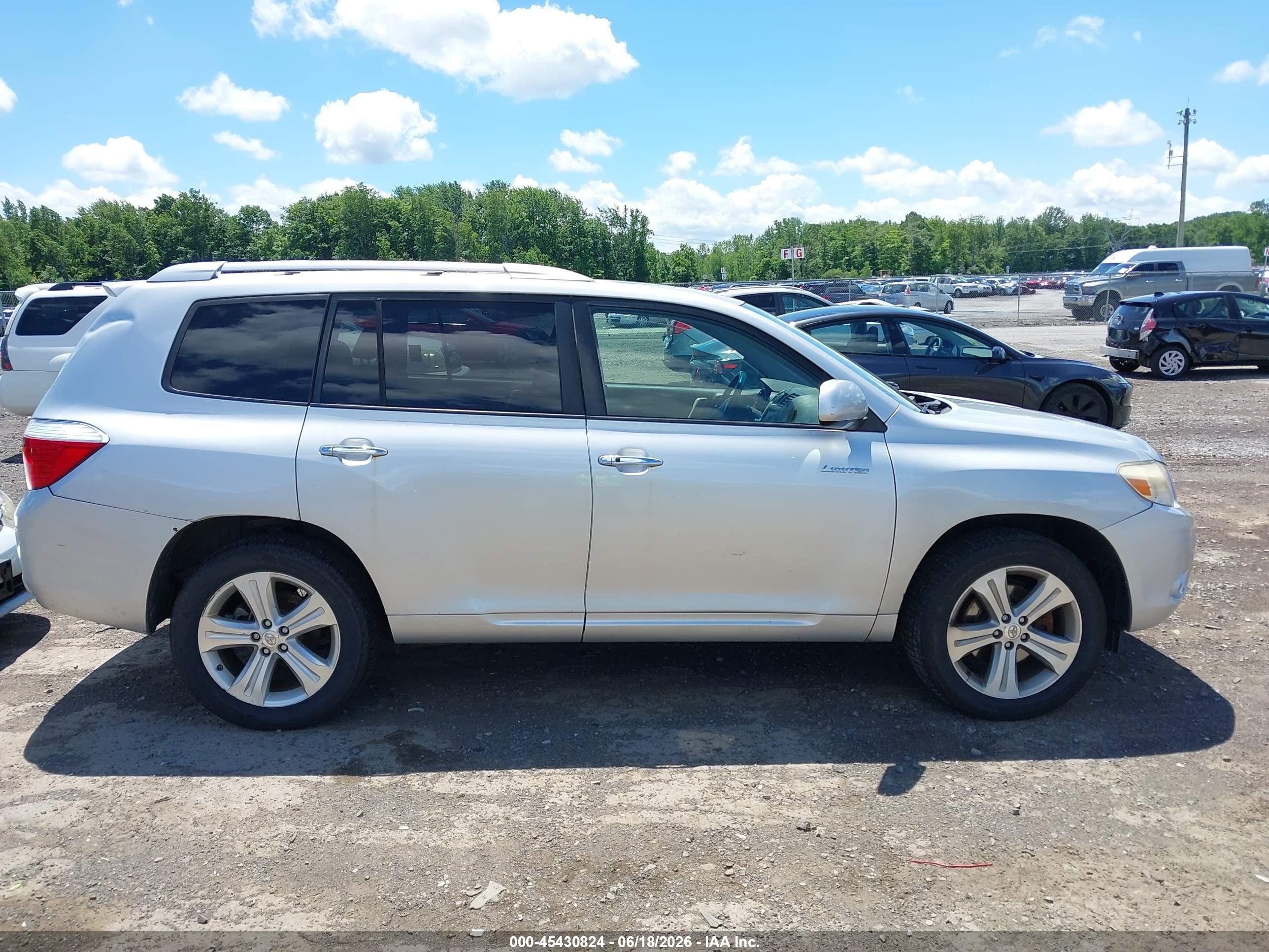 2008 Toyota Highlander Limited Silver vin: JTEES42A282071905