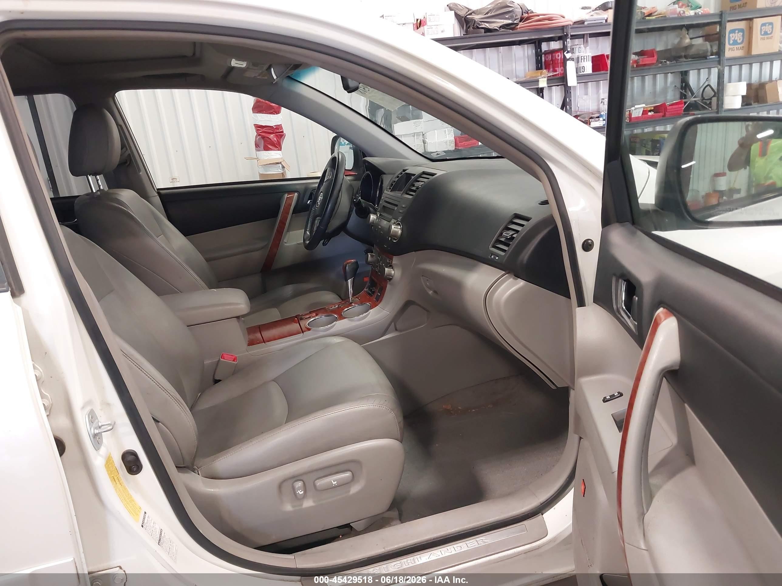 2008 Toyota Highlander Limited White vin: JTEES42A282095119