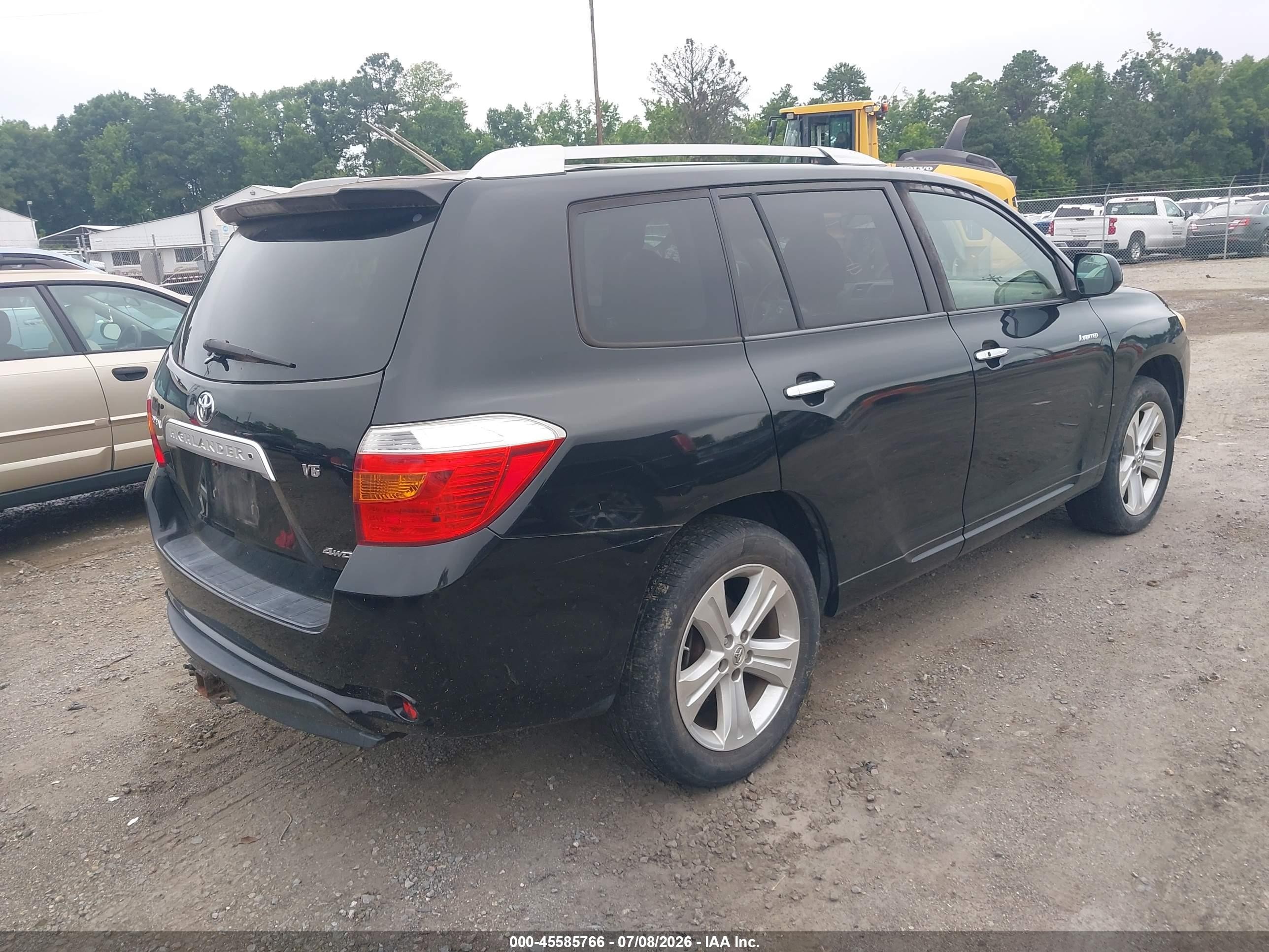 2008 Toyota Highlander Limited Черный vin: JTEES42A282096089