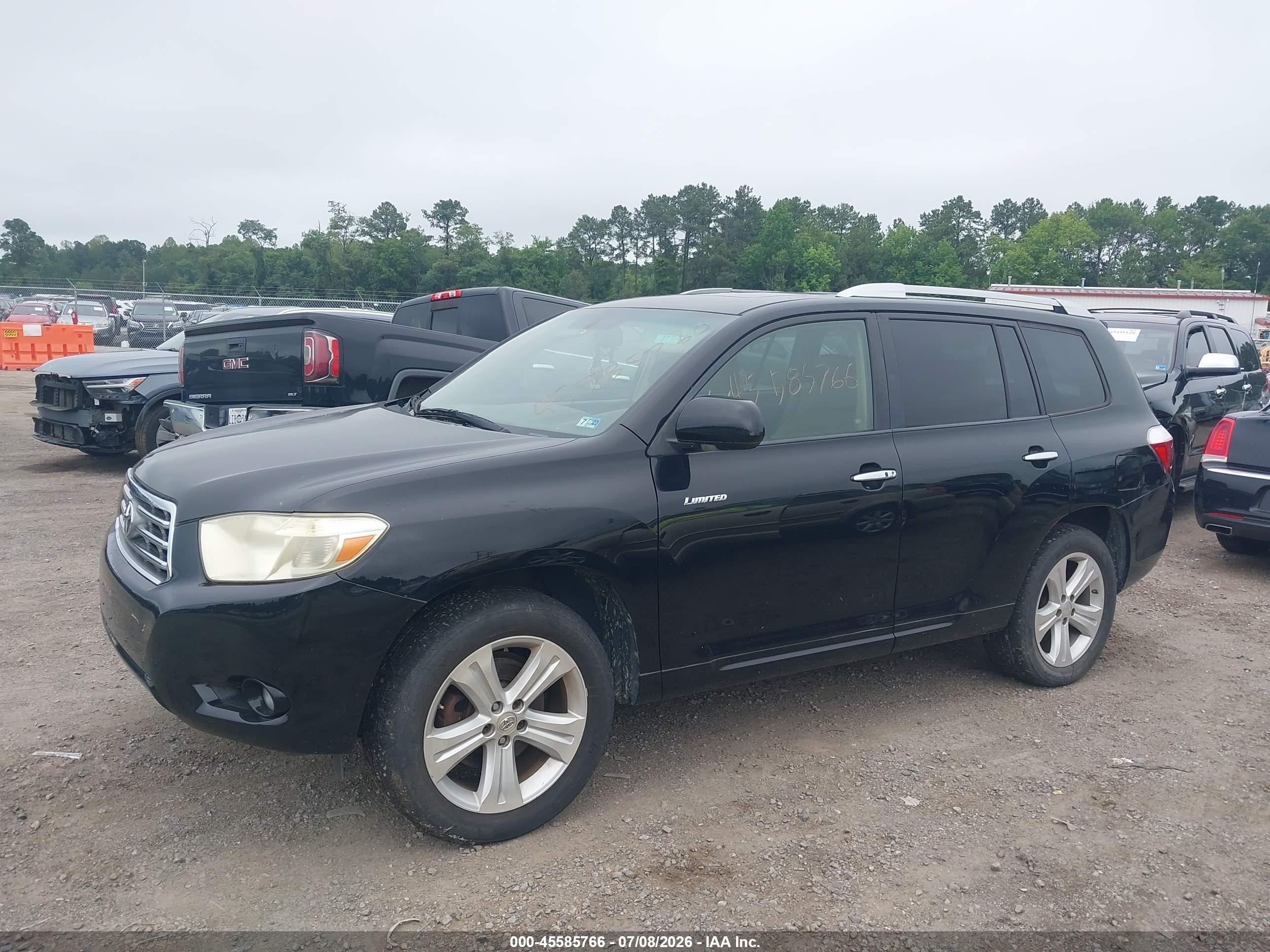2008 Toyota Highlander Limited Черный vin: JTEES42A282096089
