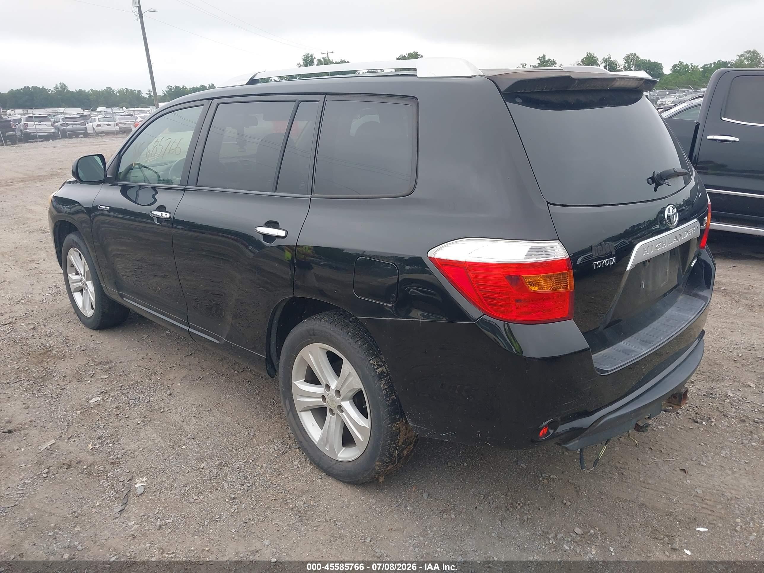 2008 Toyota Highlander Limited Черный vin: JTEES42A282096089