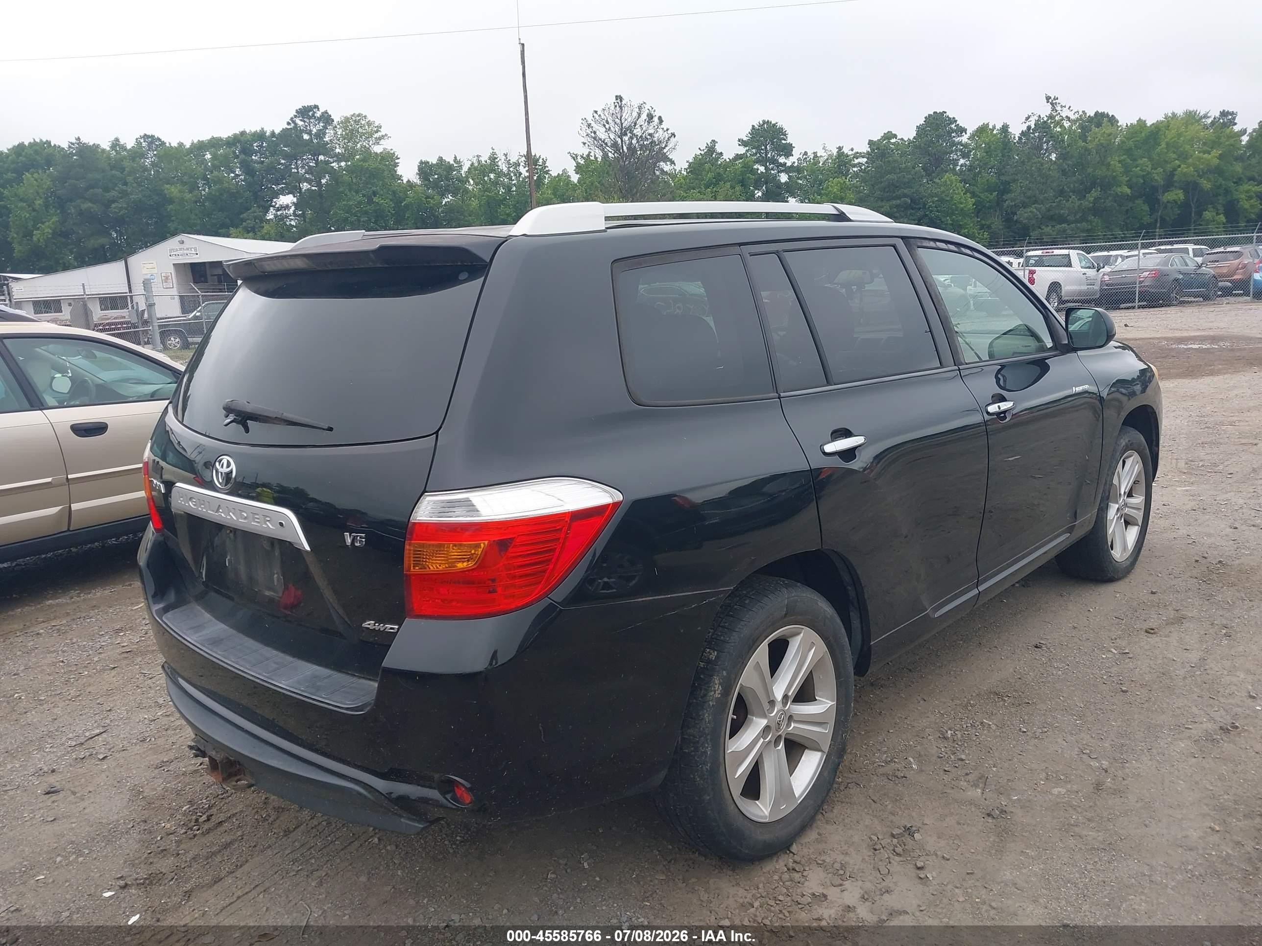 2008 Toyota Highlander Limited Черный vin: JTEES42A282096089