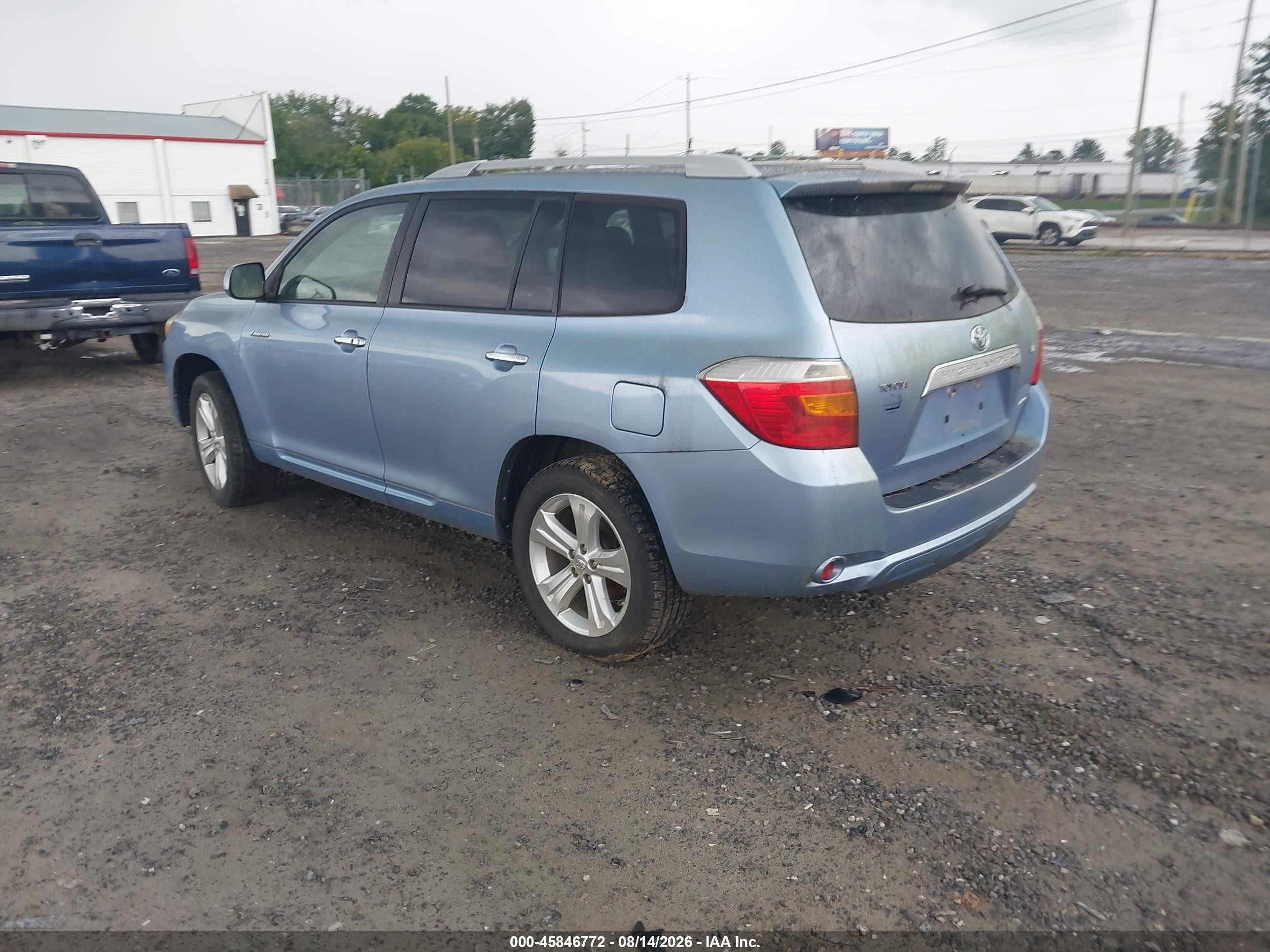 2008 Toyota Highlander Limited Blue vin: JTEES42A282101744