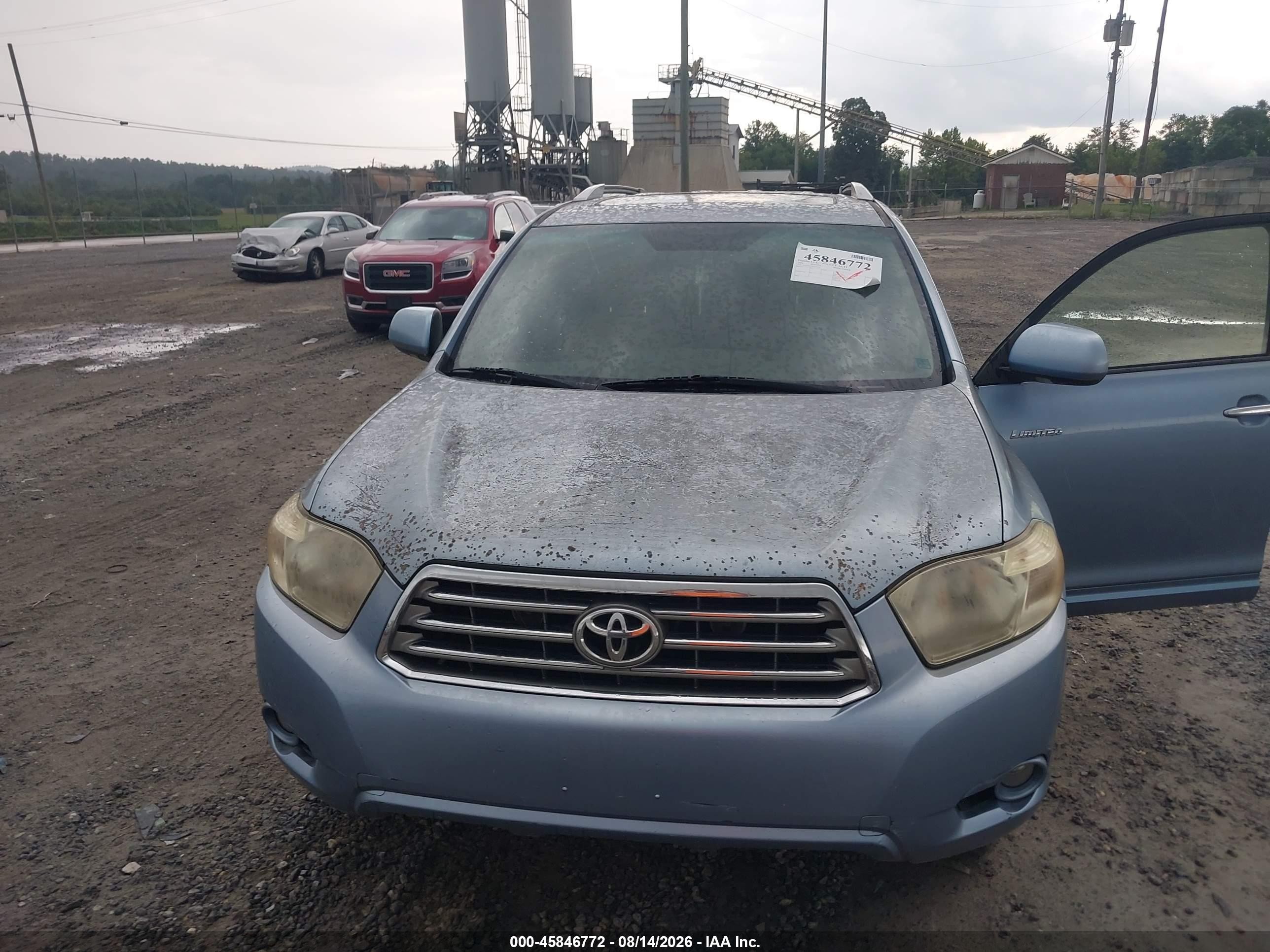 2008 Toyota Highlander Limited Blue vin: JTEES42A282101744