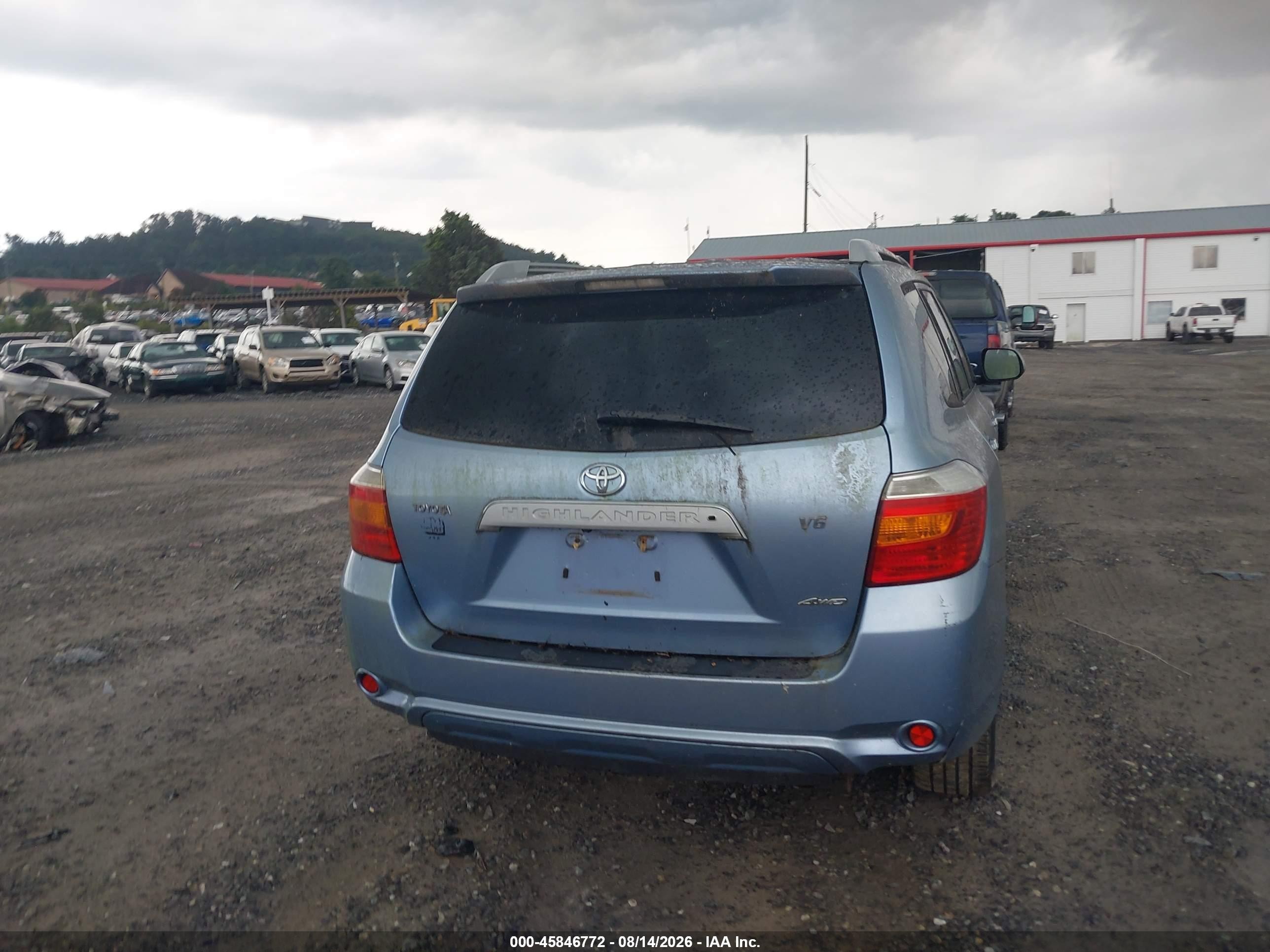 2008 Toyota Highlander Limited Blue vin: JTEES42A282101744
