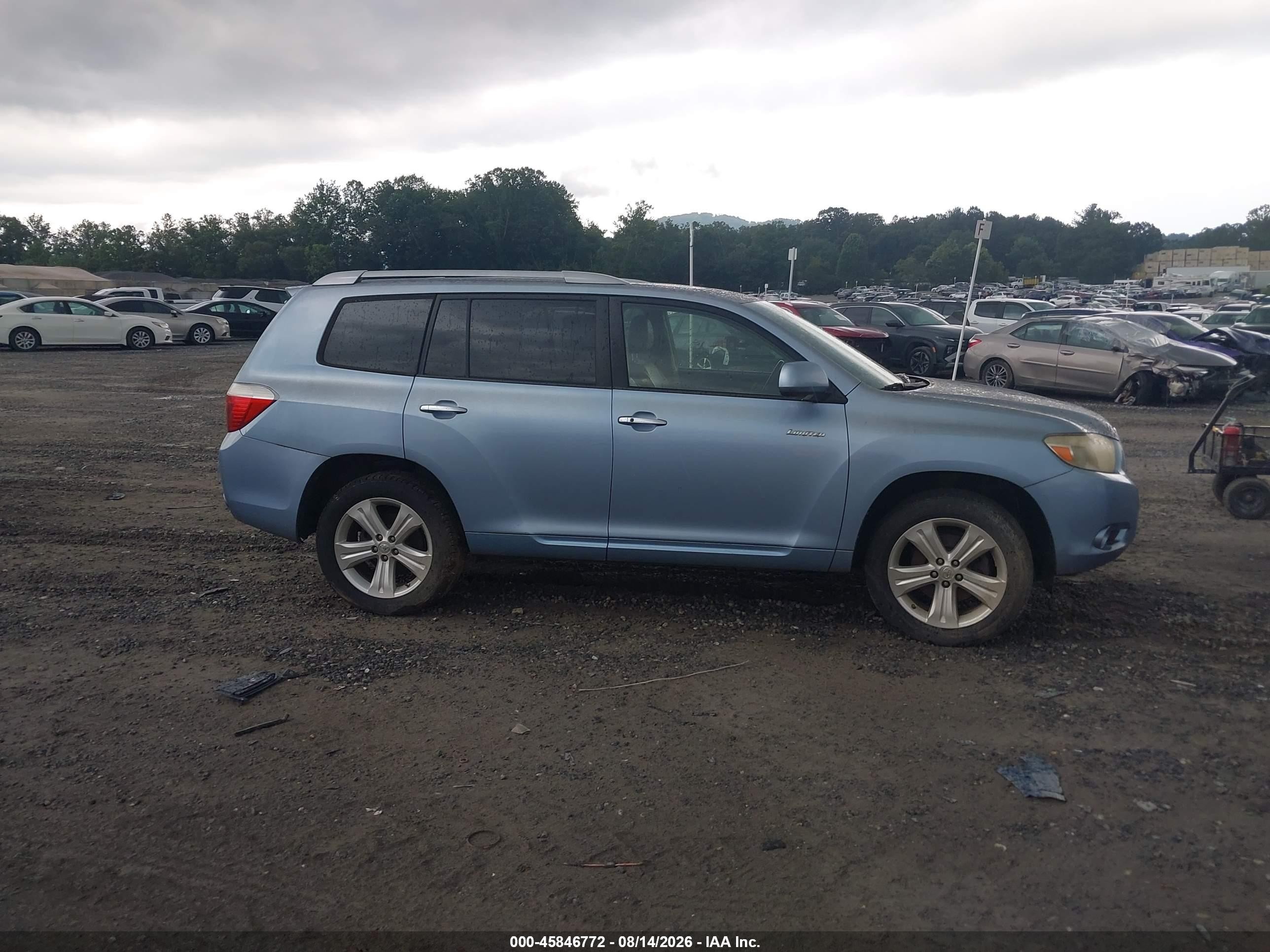 2008 Toyota Highlander Limited Blue vin: JTEES42A282101744