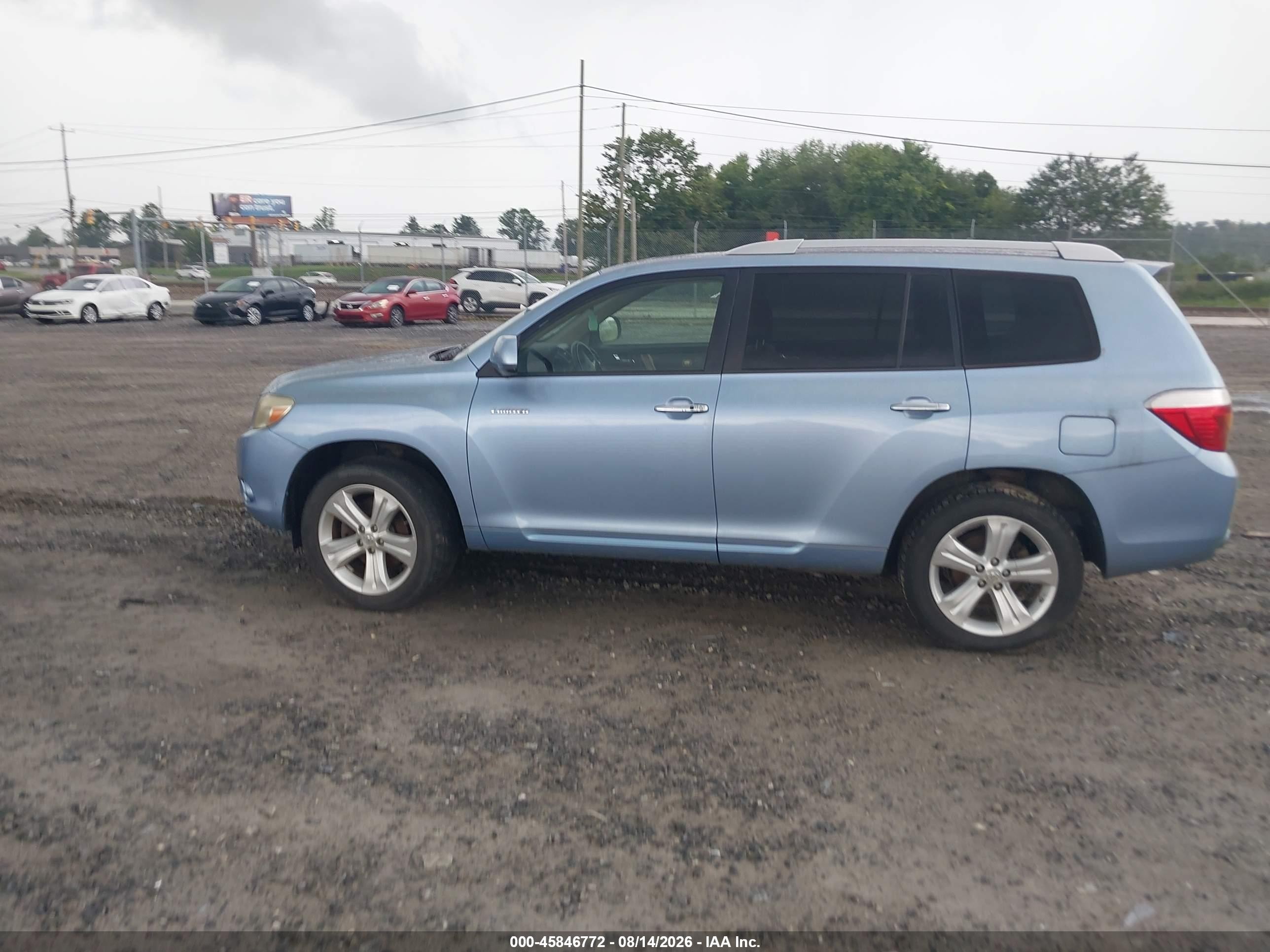 2008 Toyota Highlander Limited Blue vin: JTEES42A282101744