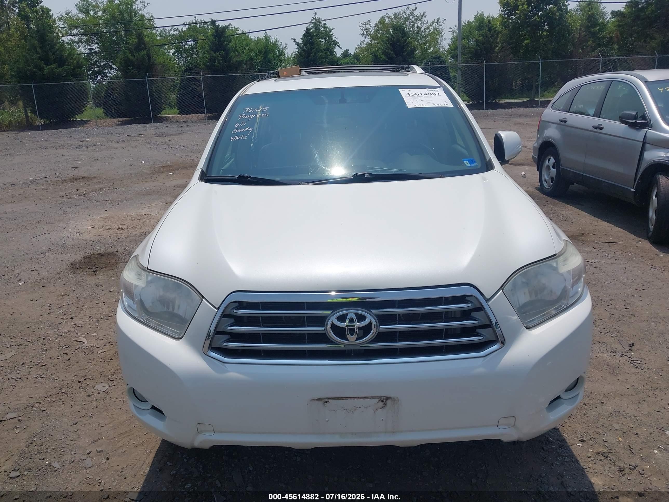 2008 Toyota Highlander Limited Белый vin: JTEES42A282106247