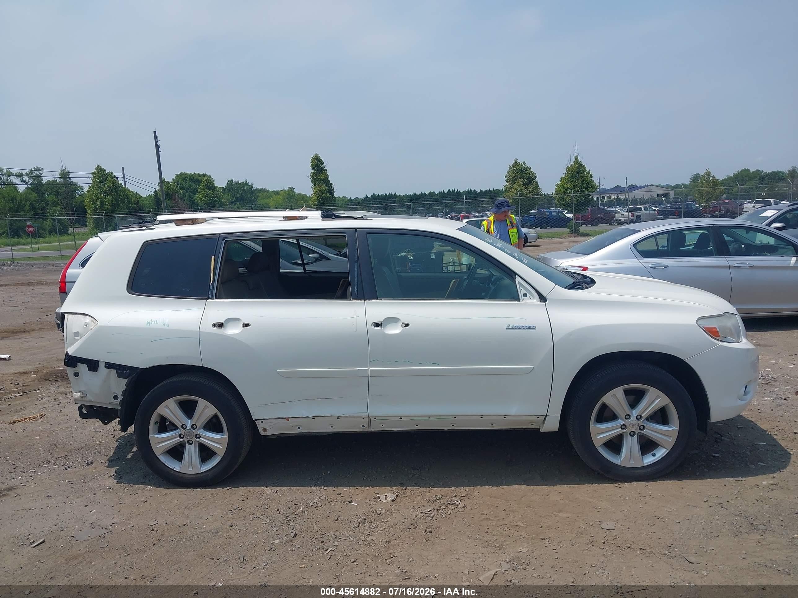 2008 Toyota Highlander Limited Белый vin: JTEES42A282106247