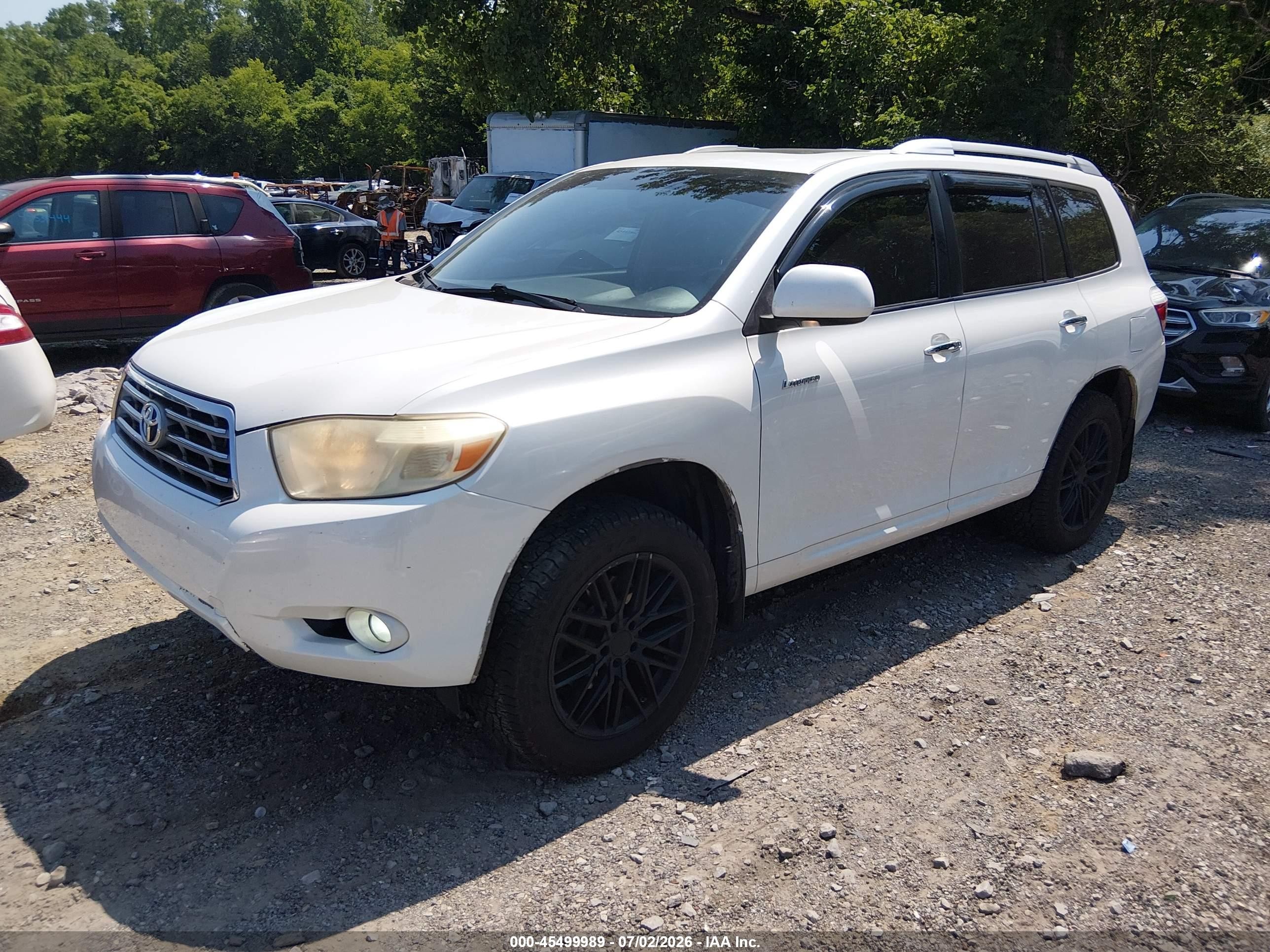 2009 Toyota Highlander Limited Белый vin: JTEES42A292123731