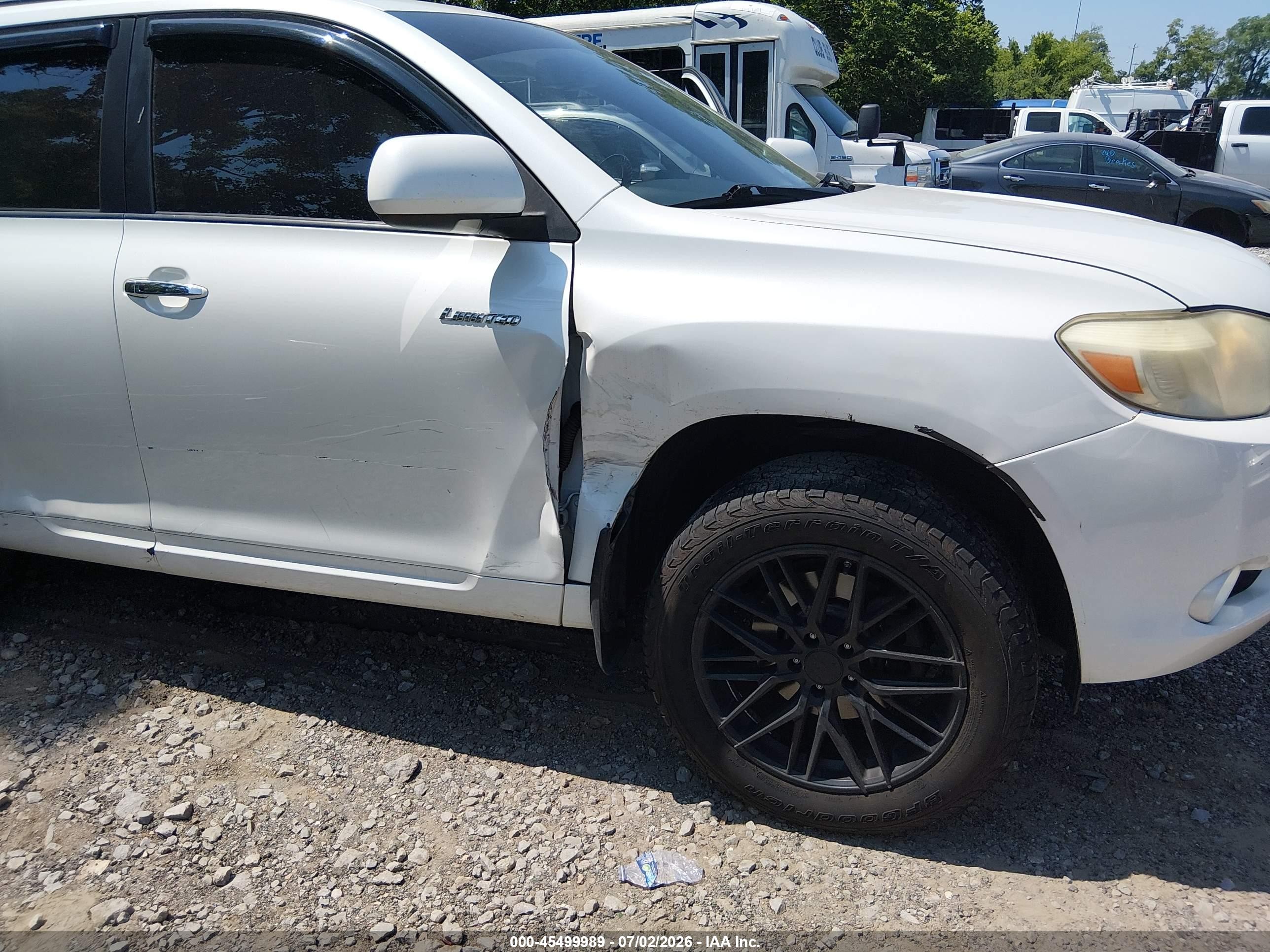 2009 Toyota Highlander Limited Белый vin: JTEES42A292123731