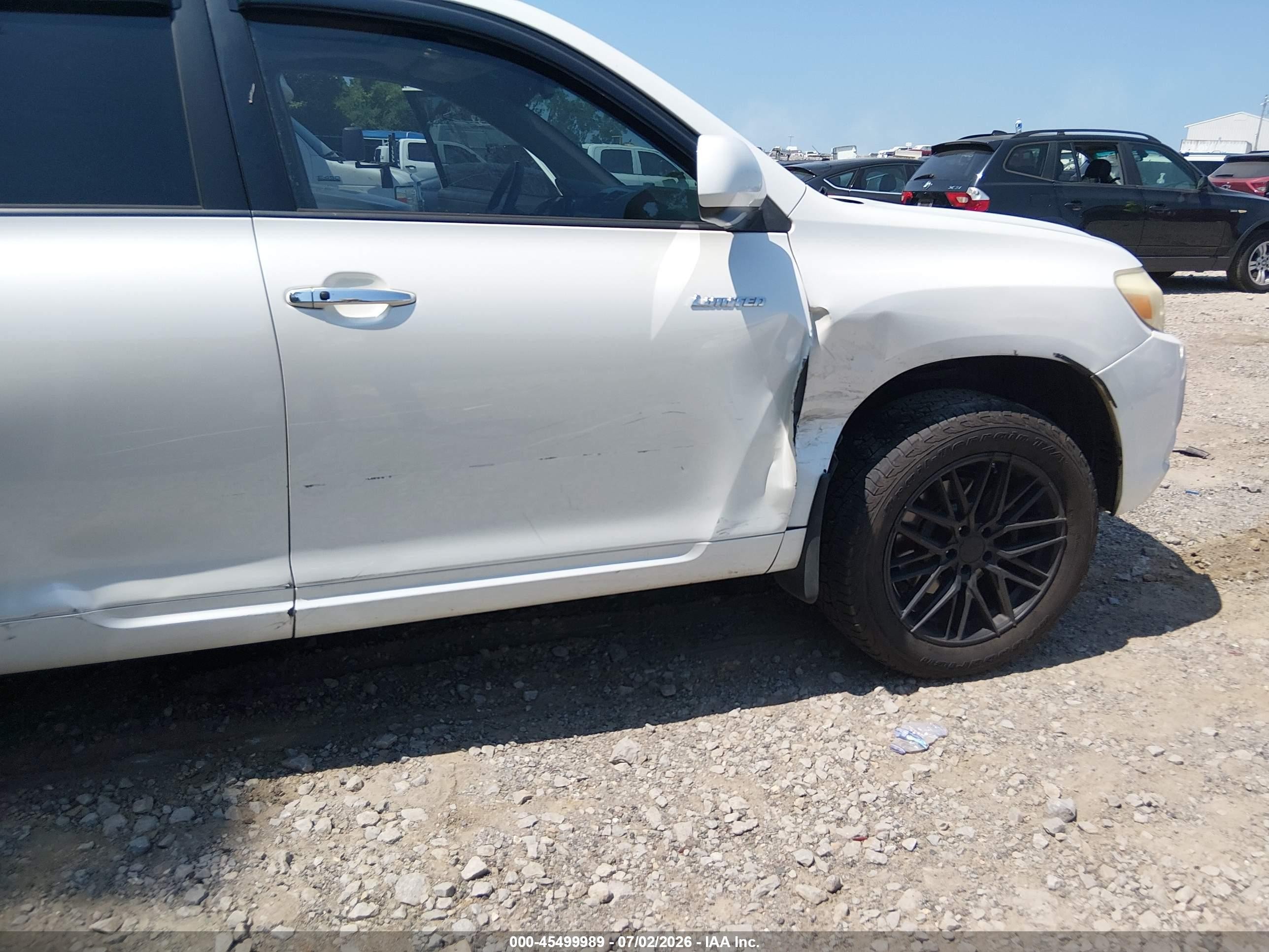 2009 Toyota Highlander Limited Белый vin: JTEES42A292123731