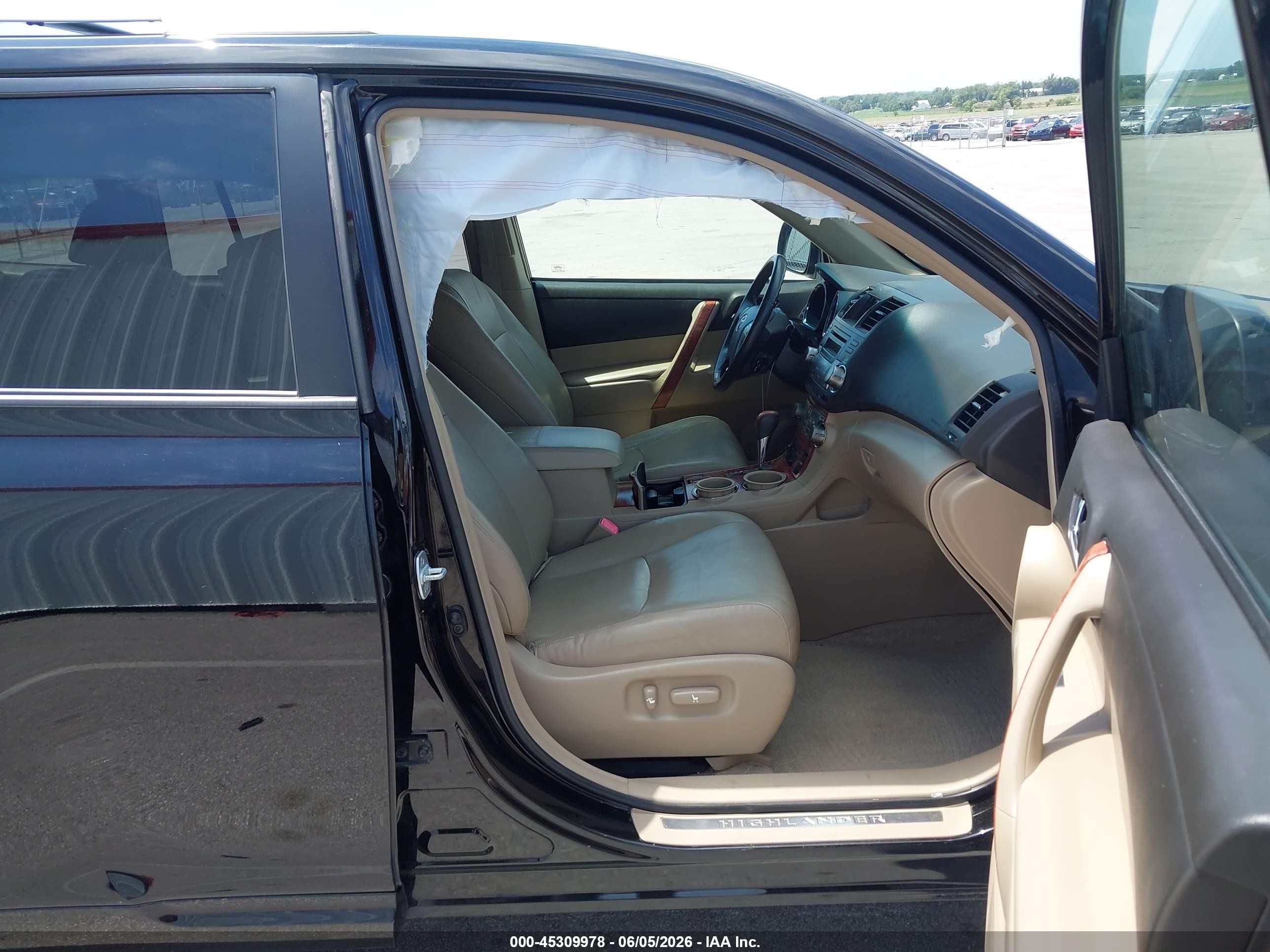 2009 Toyota Highlander Limited Black vin: JTEES42A292132753