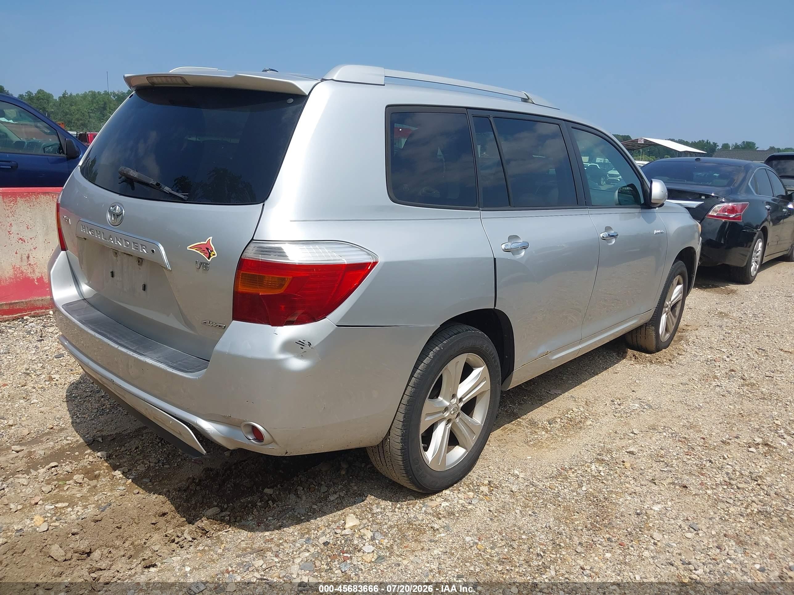 2009 Toyota Highlander Limited Silver vin: JTEES42A292137077
