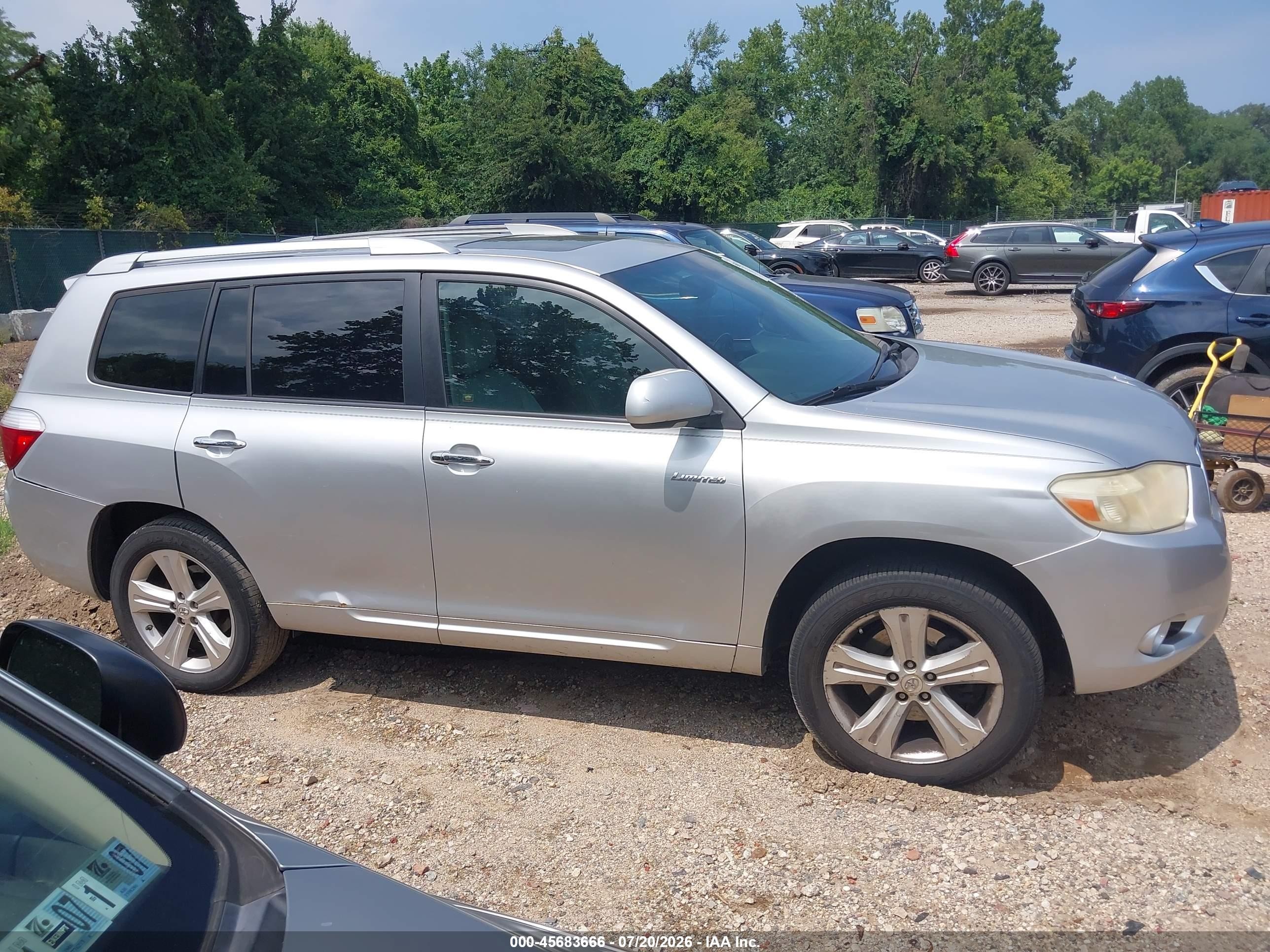 2009 Toyota Highlander Limited Silver vin: JTEES42A292137077