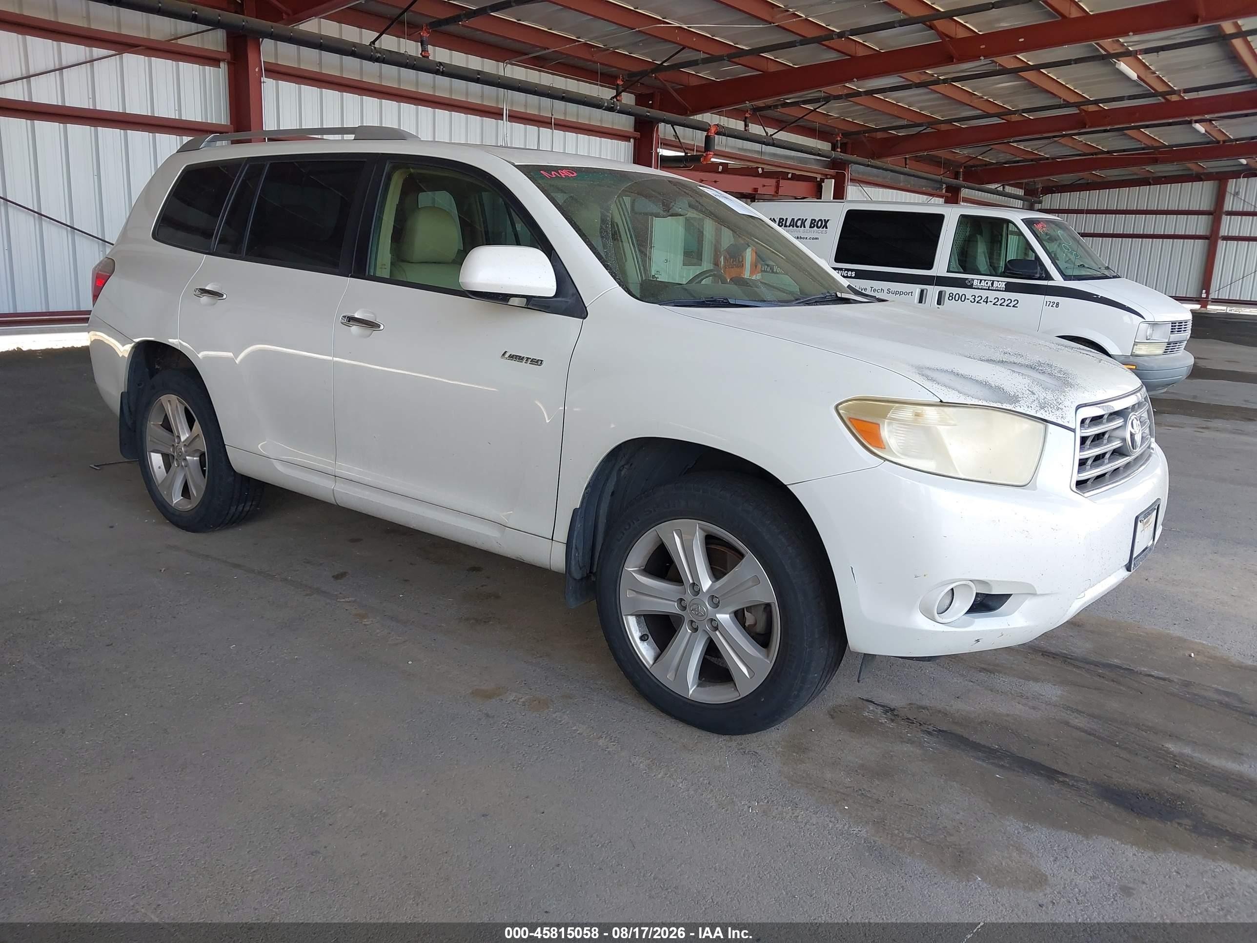 2008 Toyota Highlander Limited White vin: JTEES42A382001250