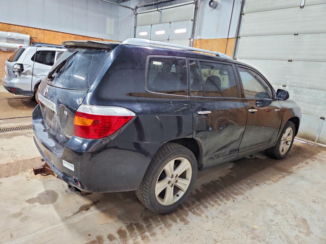 2008 Toyota Highlander Limited Black vin: JTEES42A382009090