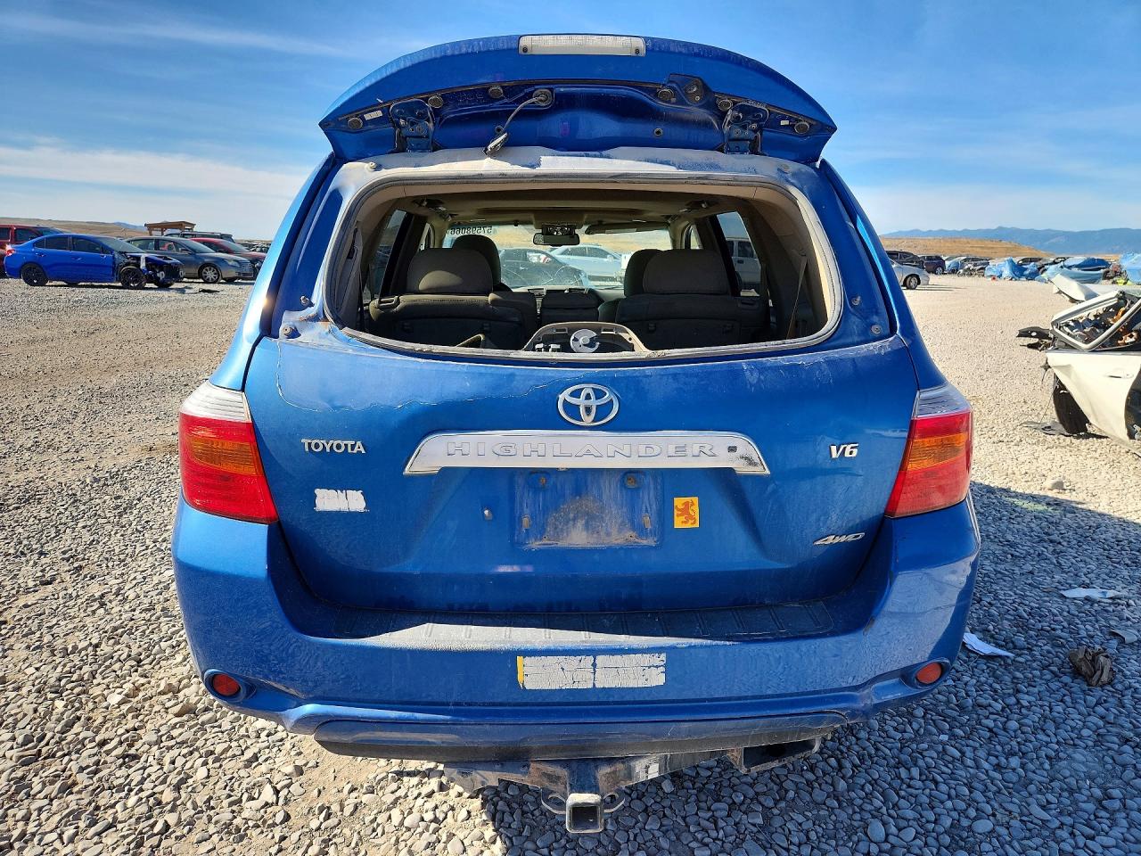 2008 Toyota Highlander Limited Blue vin: JTEES42A382018923