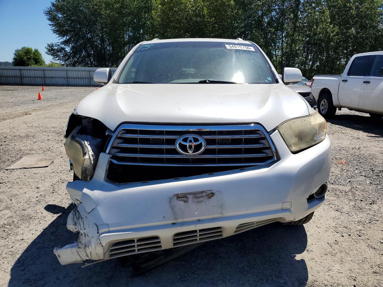 2008 Toyota Highlander Limited White vin: JTEES42A382075509