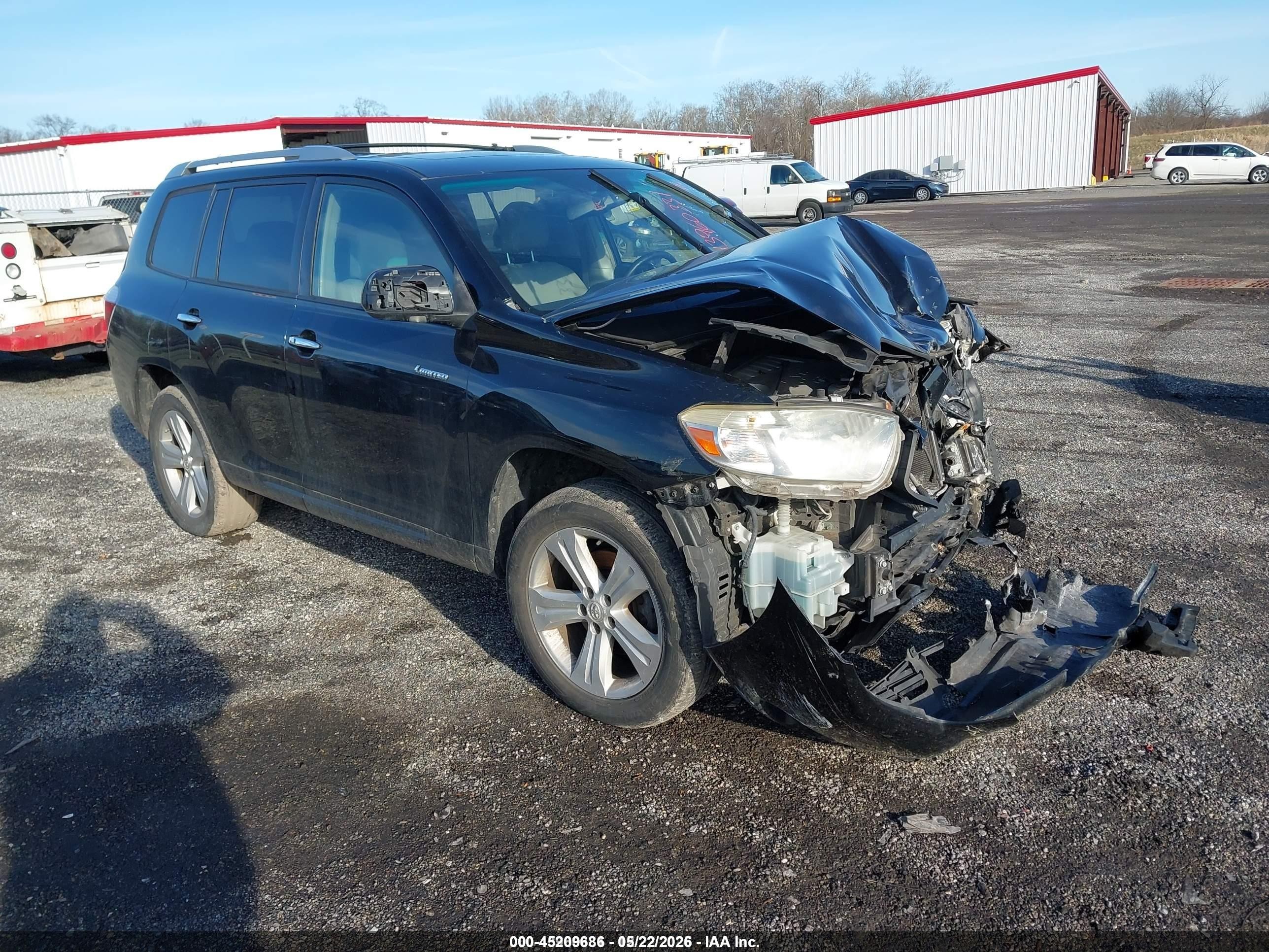 2008 Toyota Highlander Limited Black vin: JTEES42A382086753