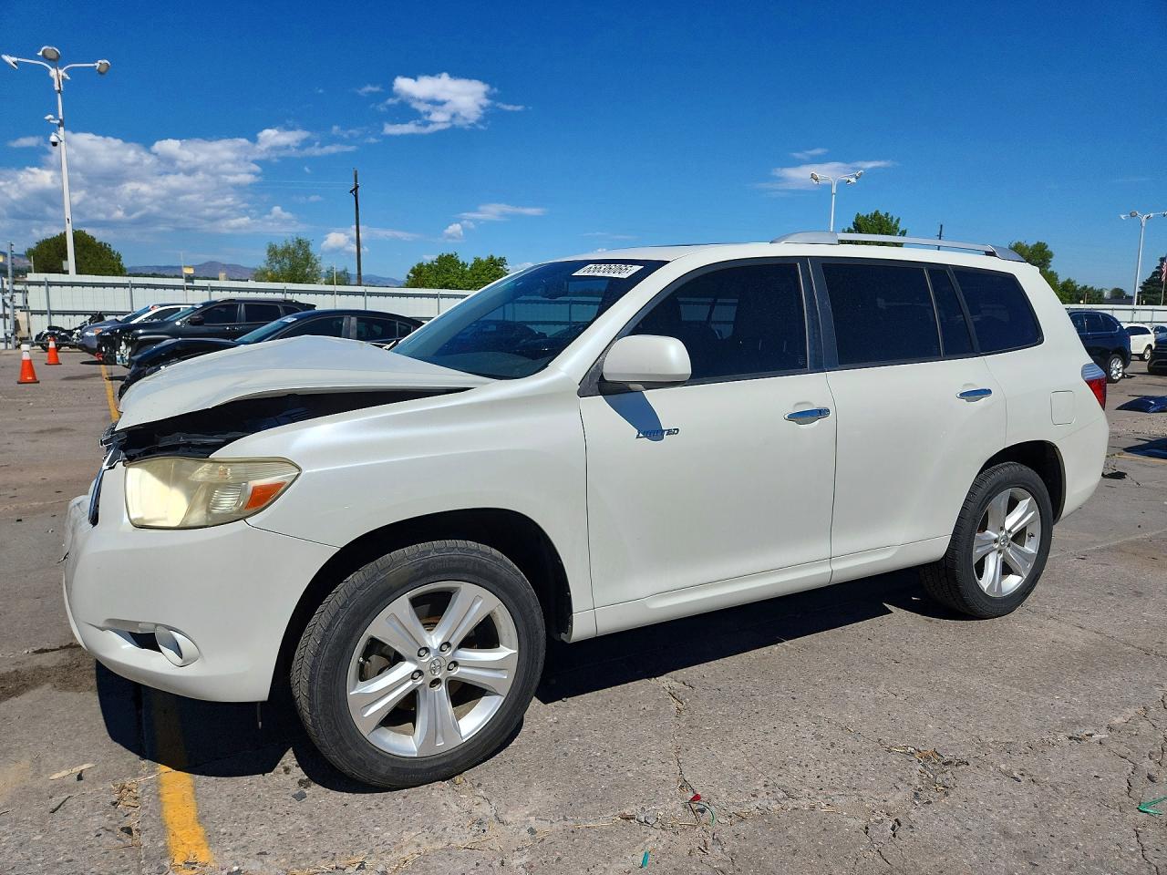 2008 Toyota Highlander Limited White vin: JTEES42A382104684