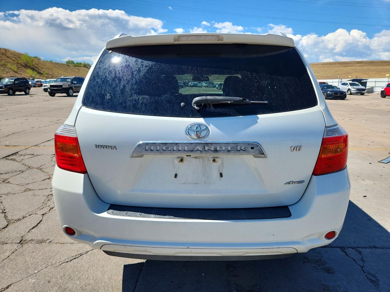 2008 Toyota Highlander Limited White vin: JTEES42A382104684