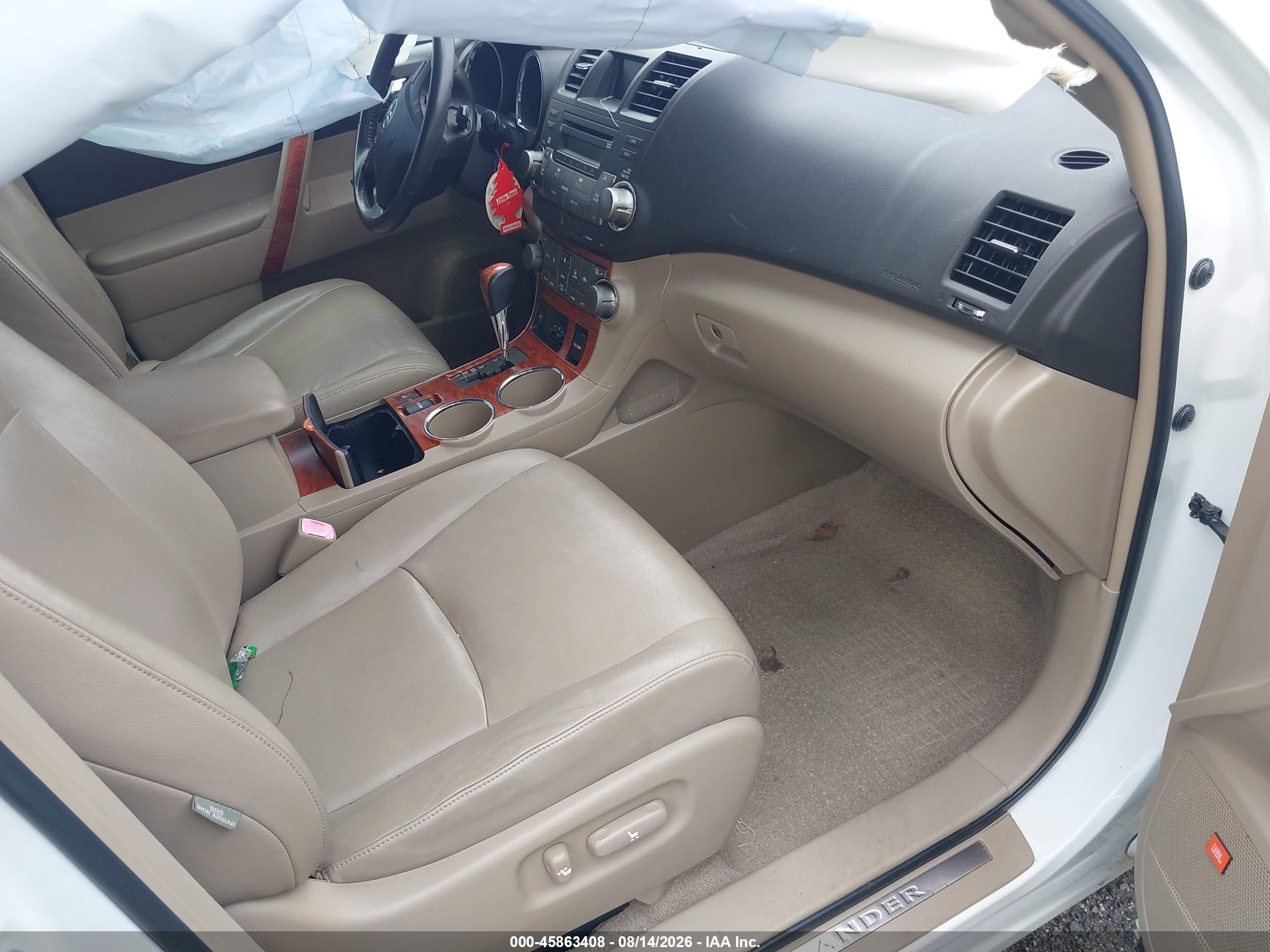 2009 Toyota Highlander Limited Белый vin: JTEES42A392120000