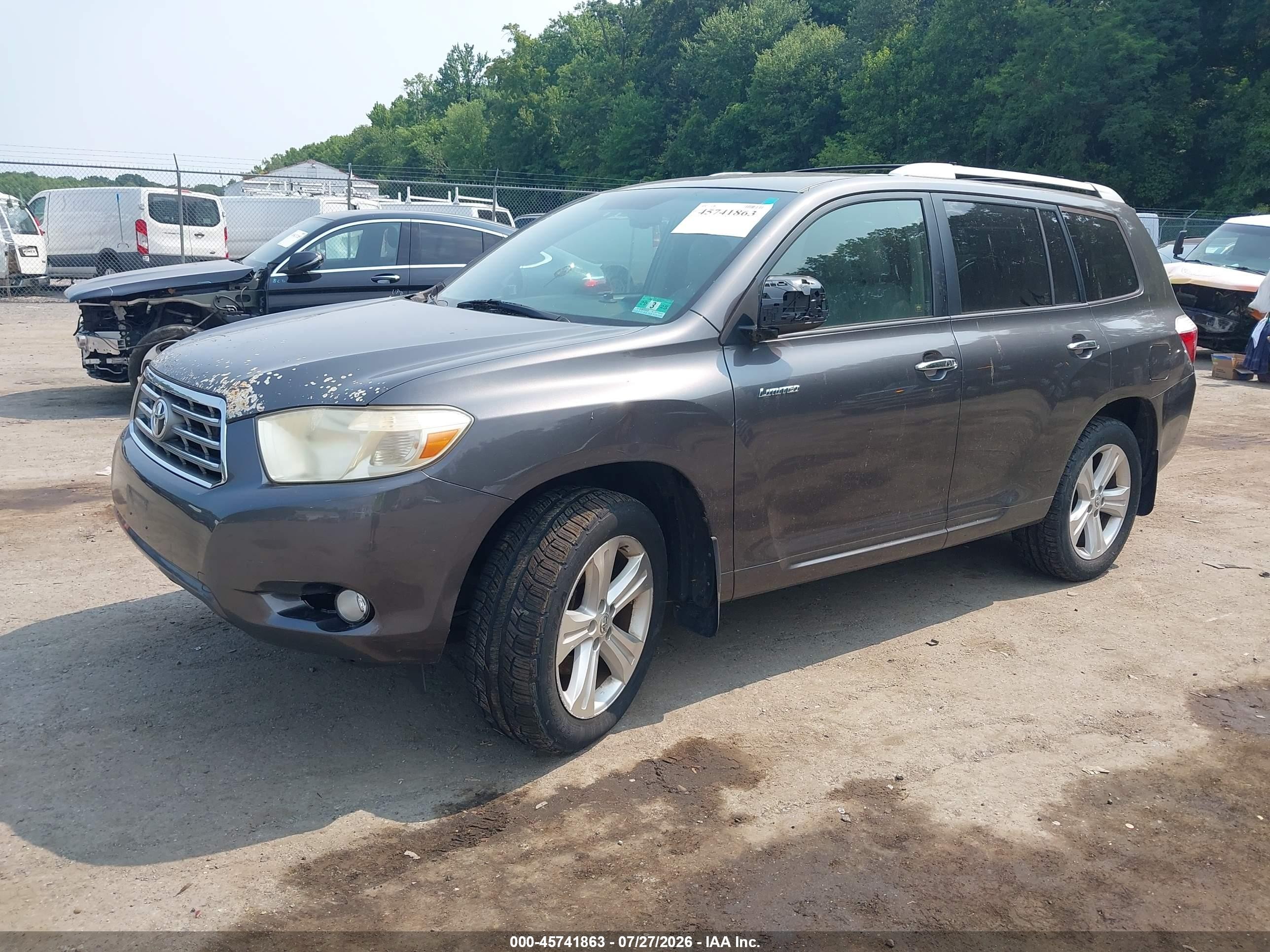 2009 Toyota Highlander Limited Gray vin: JTEES42A392123124