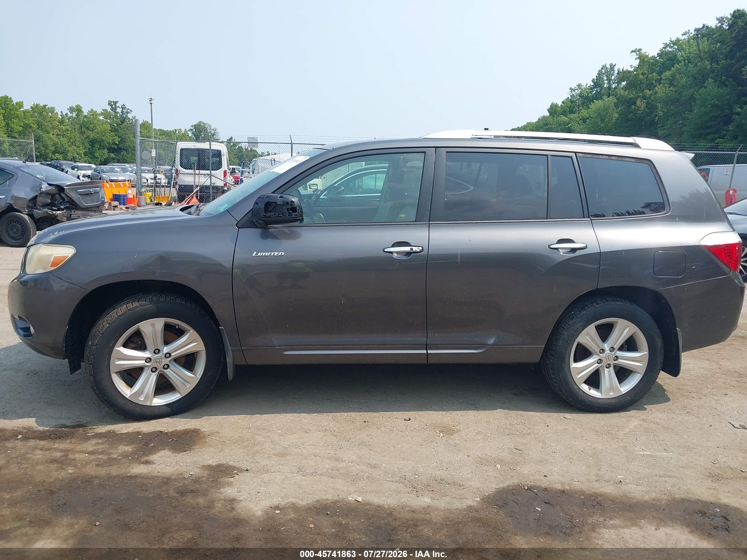 2009 Toyota Highlander Limited Gray vin: JTEES42A392123124