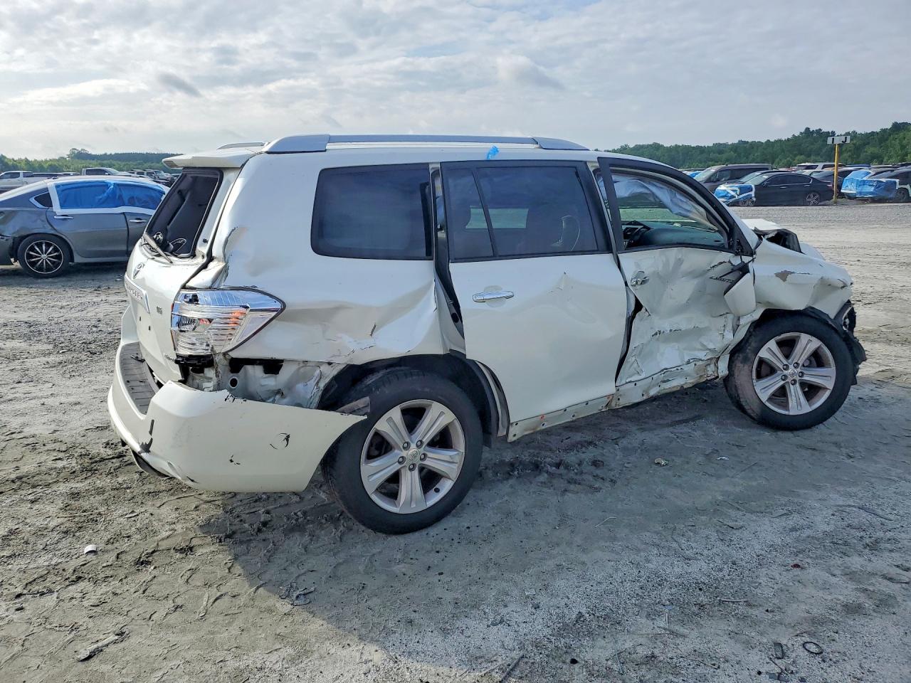 2009 Toyota Highlander Limited White vin: JTEES42A392123740