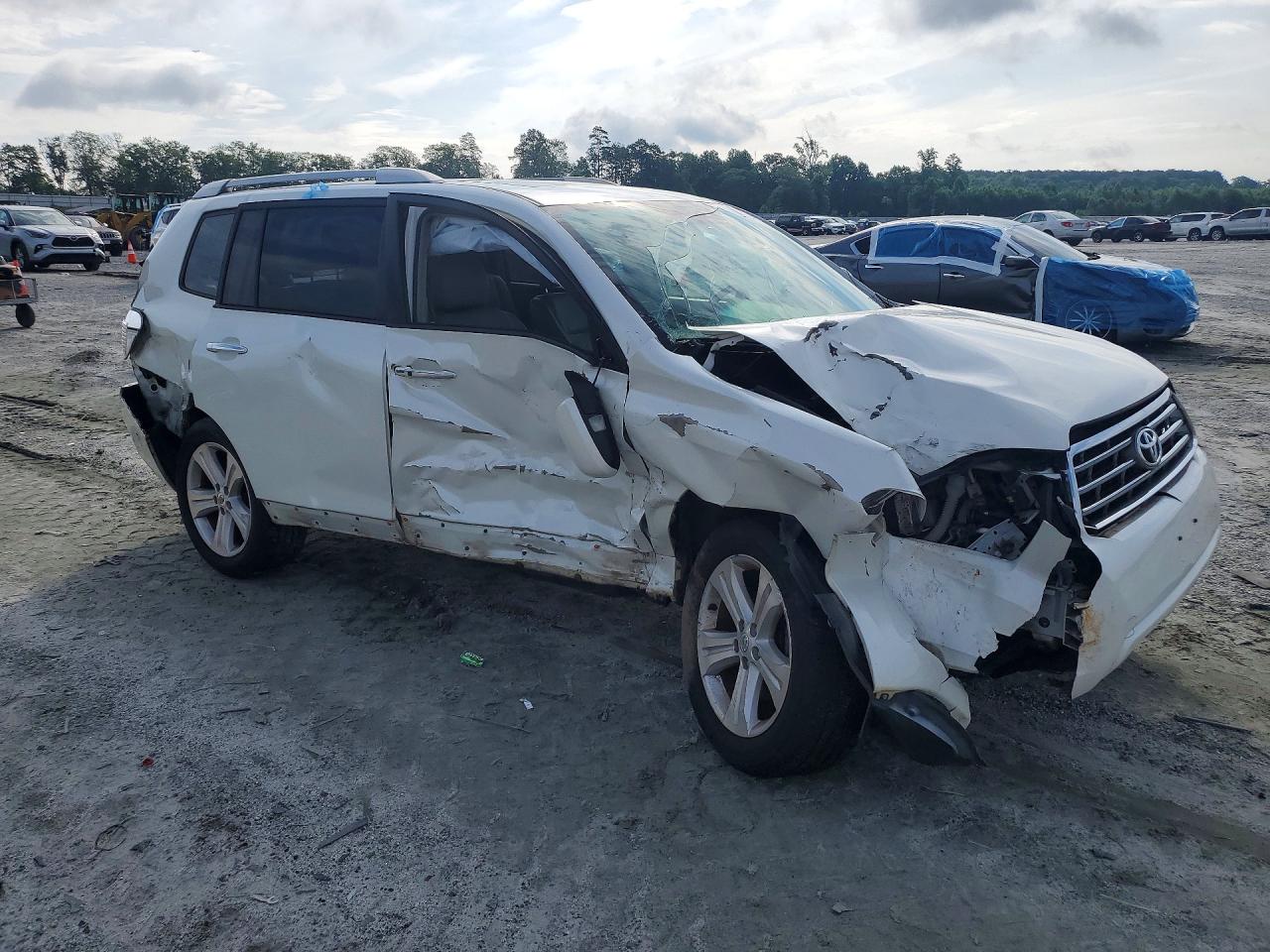 2009 Toyota Highlander Limited White vin: JTEES42A392123740