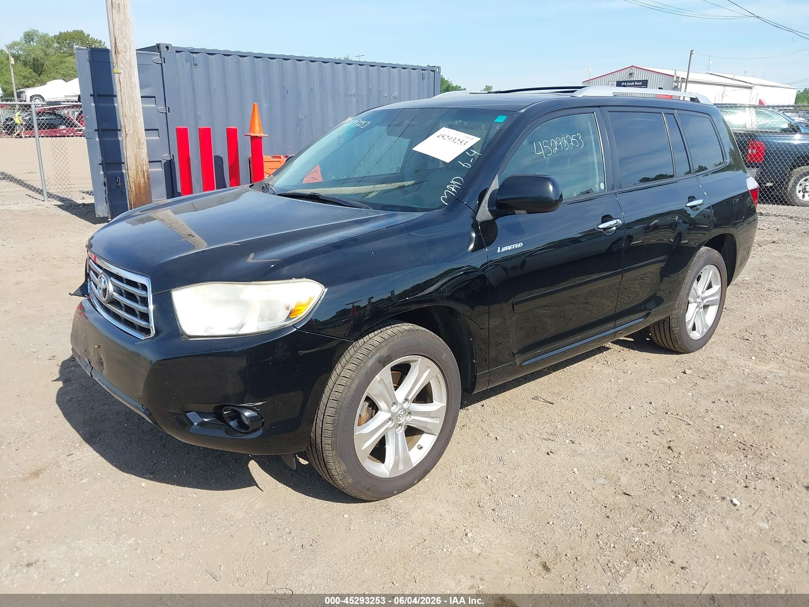2009 Toyota Highlander Limited Black vin: JTEES42A392137847