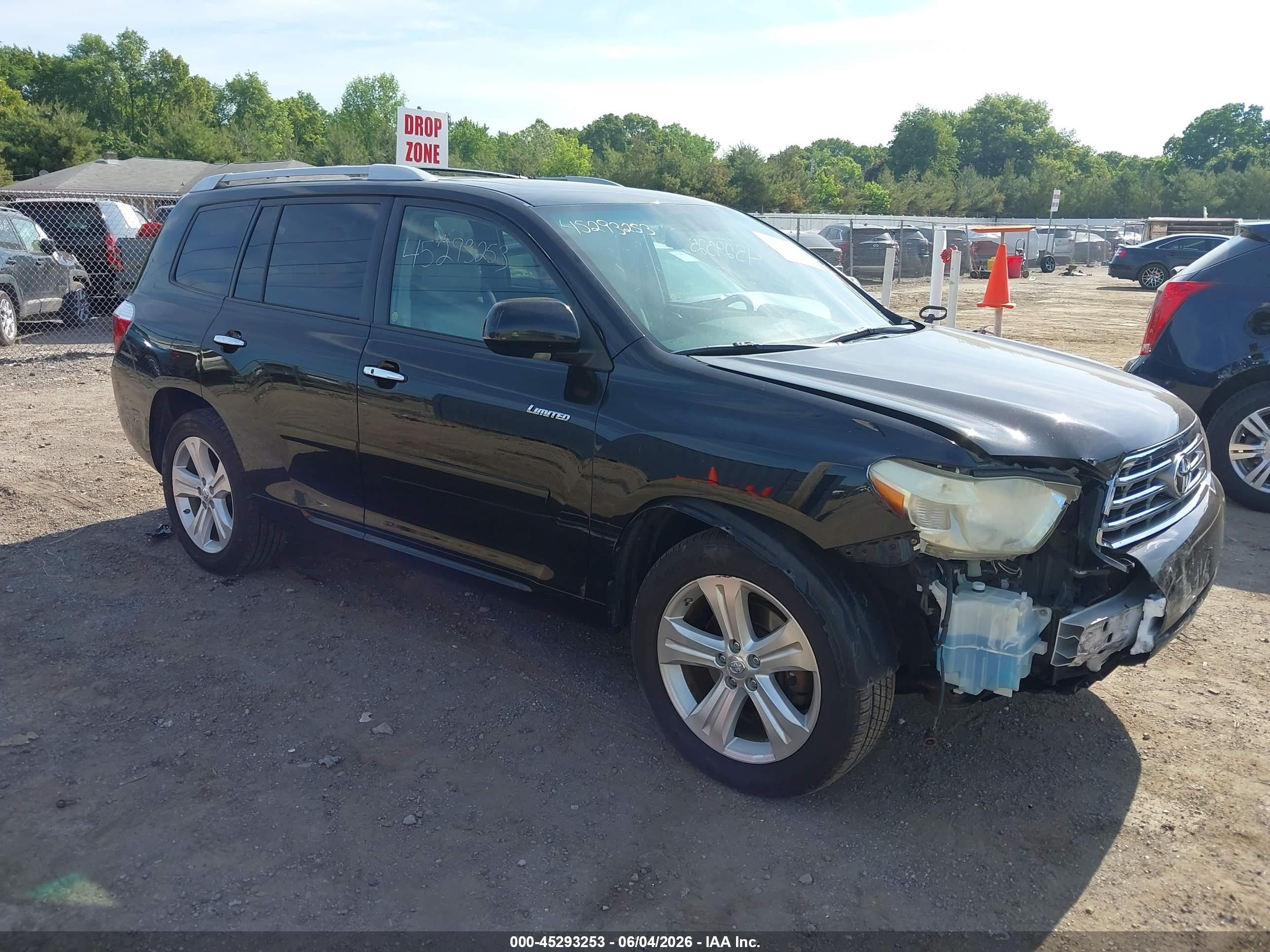 2009 Toyota Highlander Limited Black vin: JTEES42A392137847