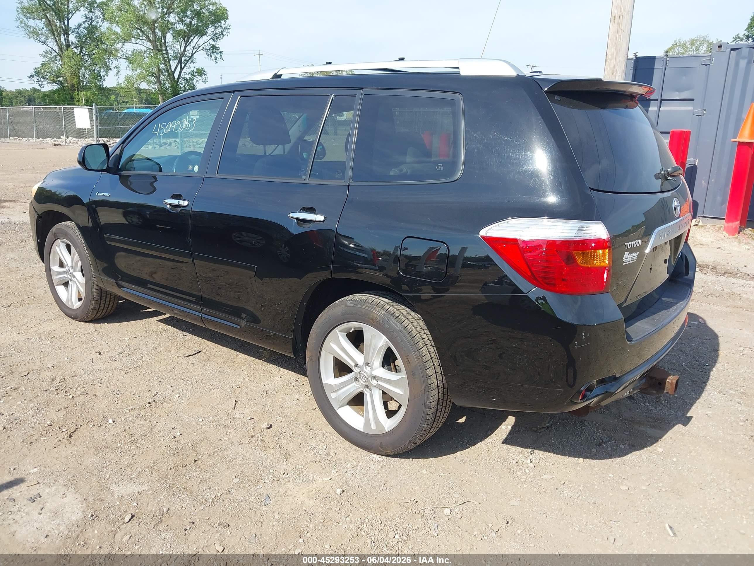 2009 Toyota Highlander Limited Black vin: JTEES42A392137847