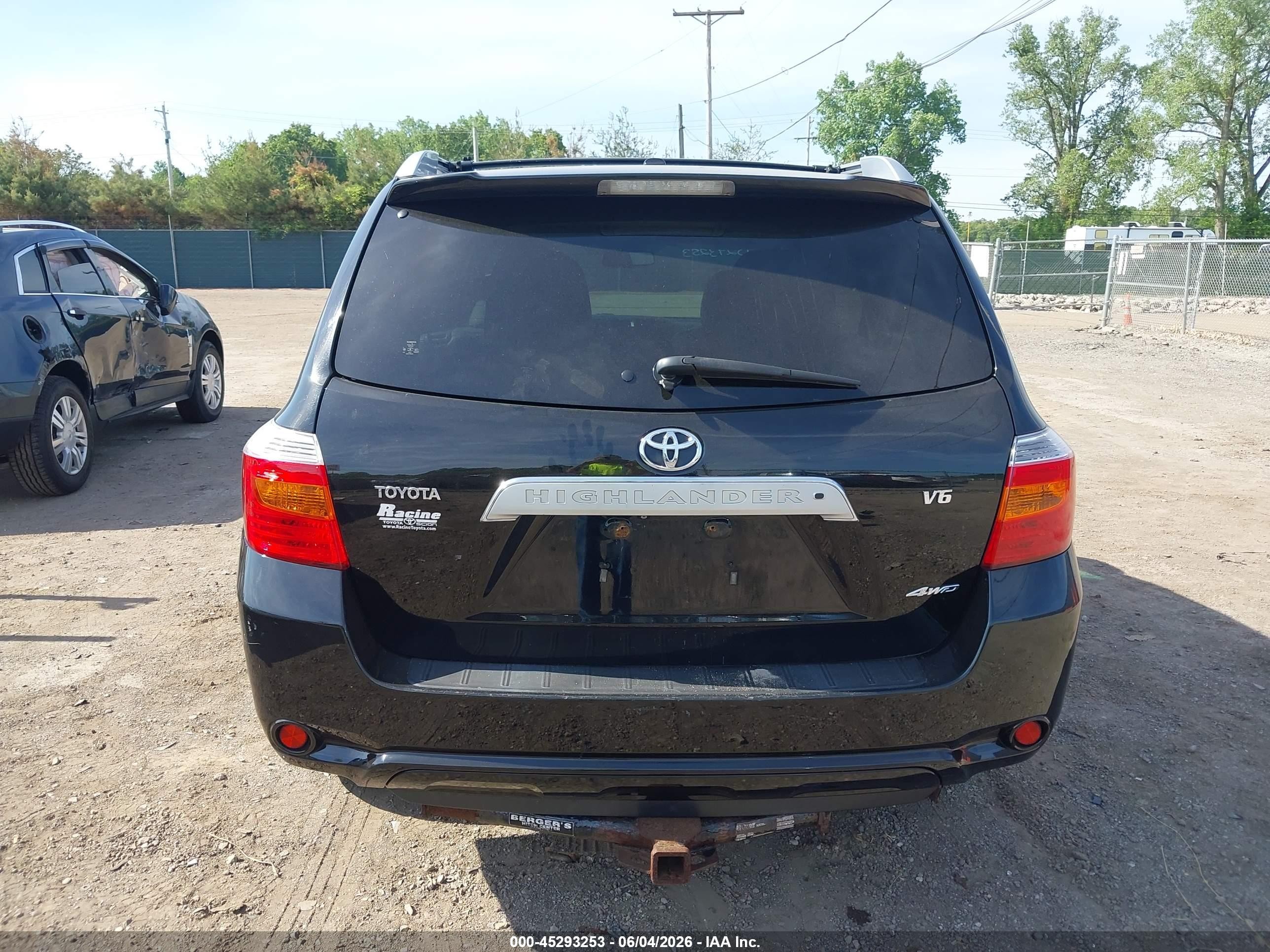 2009 Toyota Highlander Limited Black vin: JTEES42A392137847